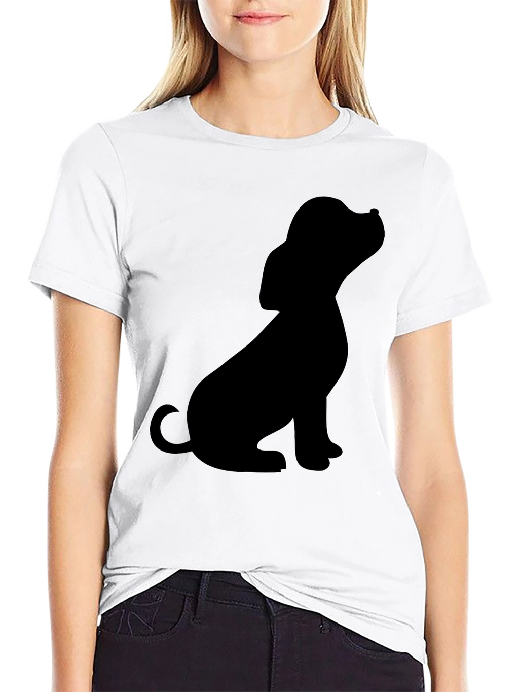 Black Dog Silhouette T-Shirt