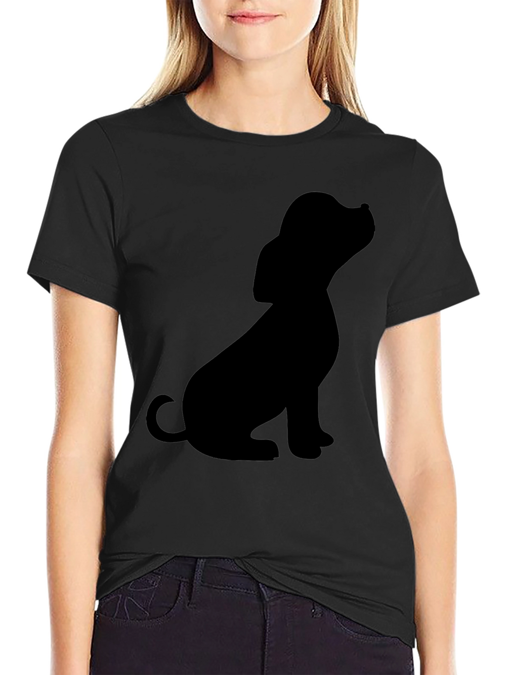 Black Dog Silhouette T-Shirt