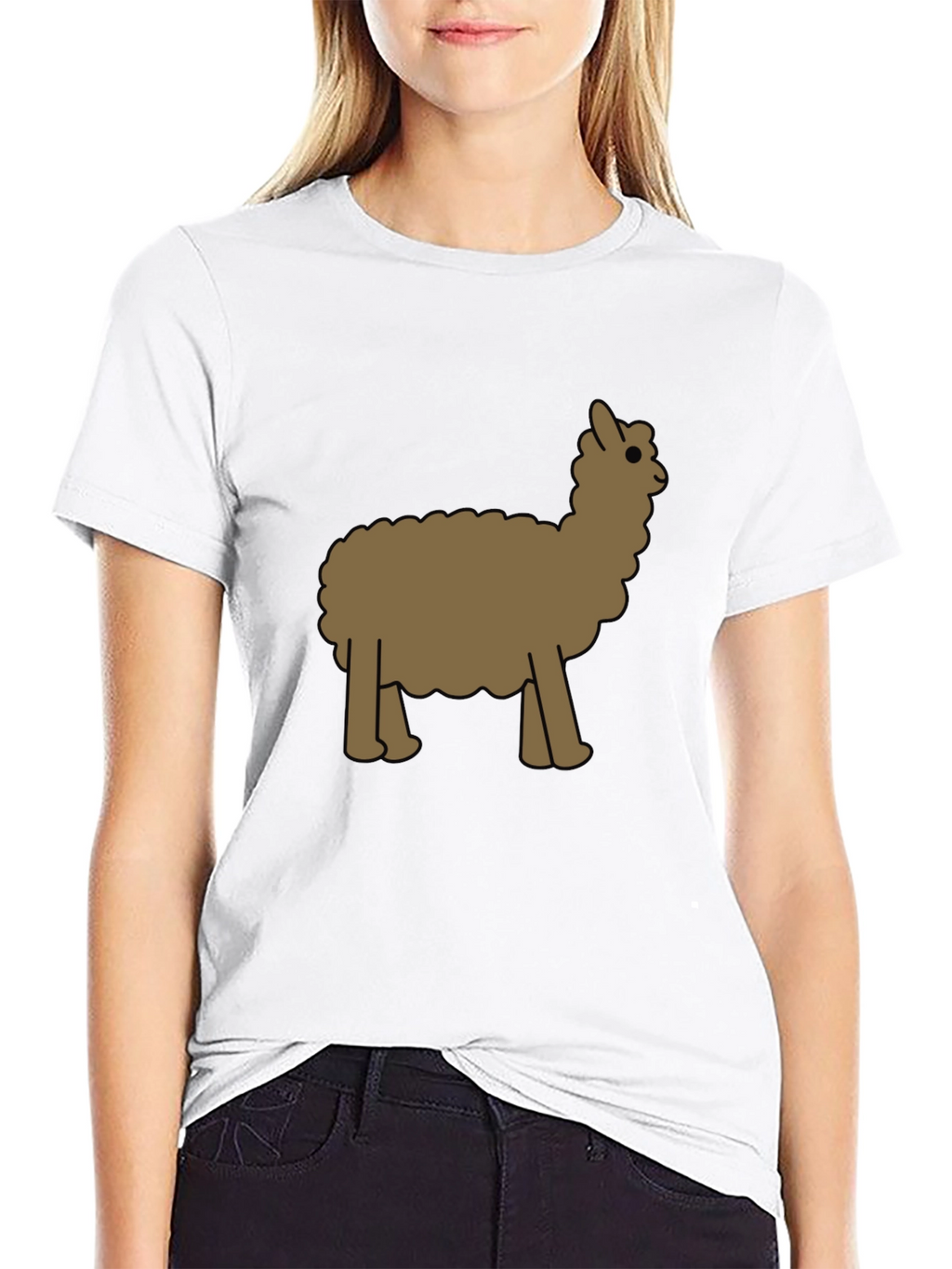 Alpaca Graphic Tee - Black Cotton Blend