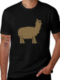 Alpaca Graphic Tee - Black Cotton Blend