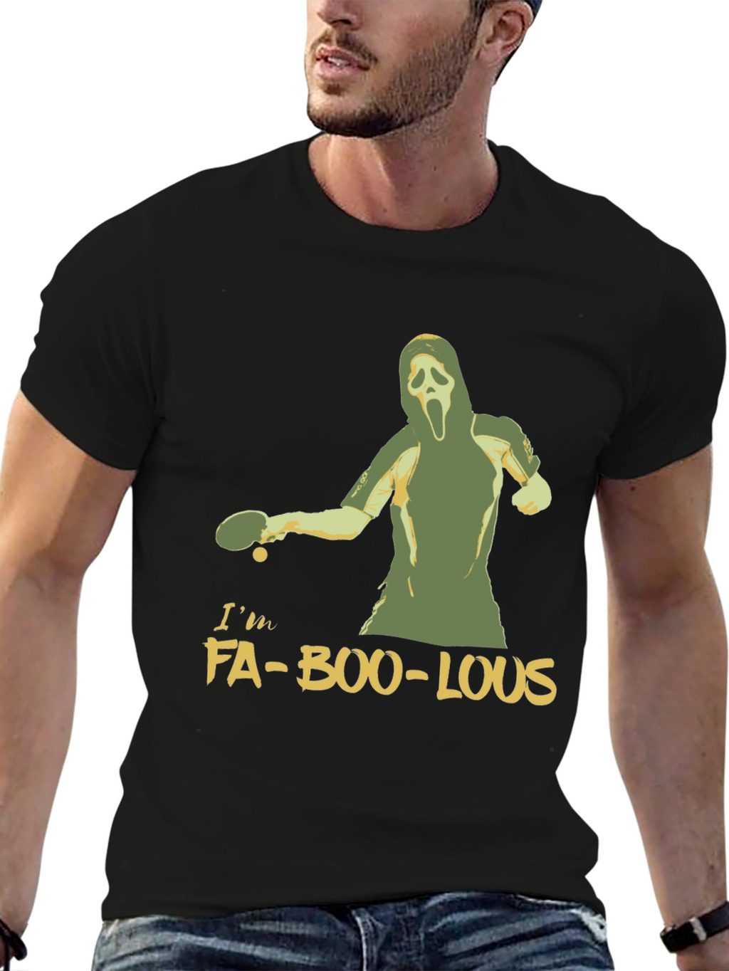 Im Fa-Boo-Lous T-Shirt Ping Pong Halloween Ghost