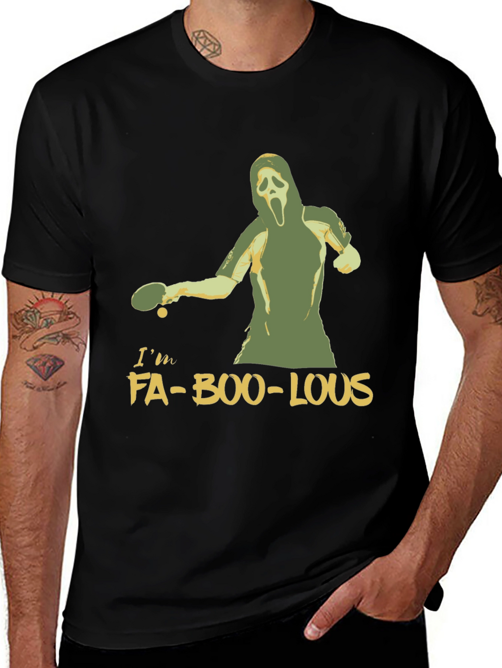 Im Fa-Boo-Lous T-Shirt Ping Pong Halloween Ghost