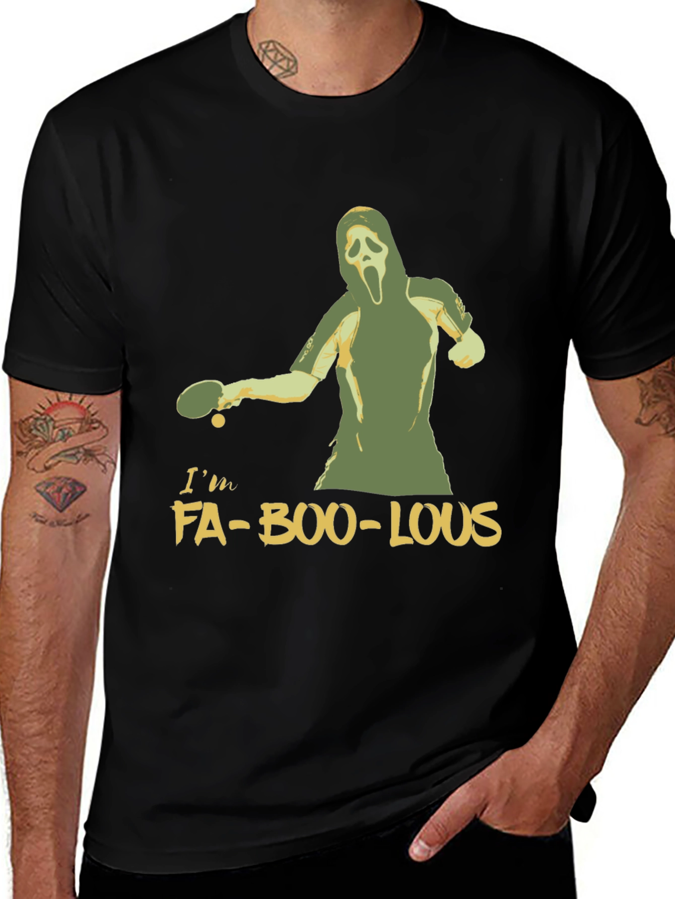 Im Fa-Boo-Lous T-Shirt Ping Pong Halloween Ghost