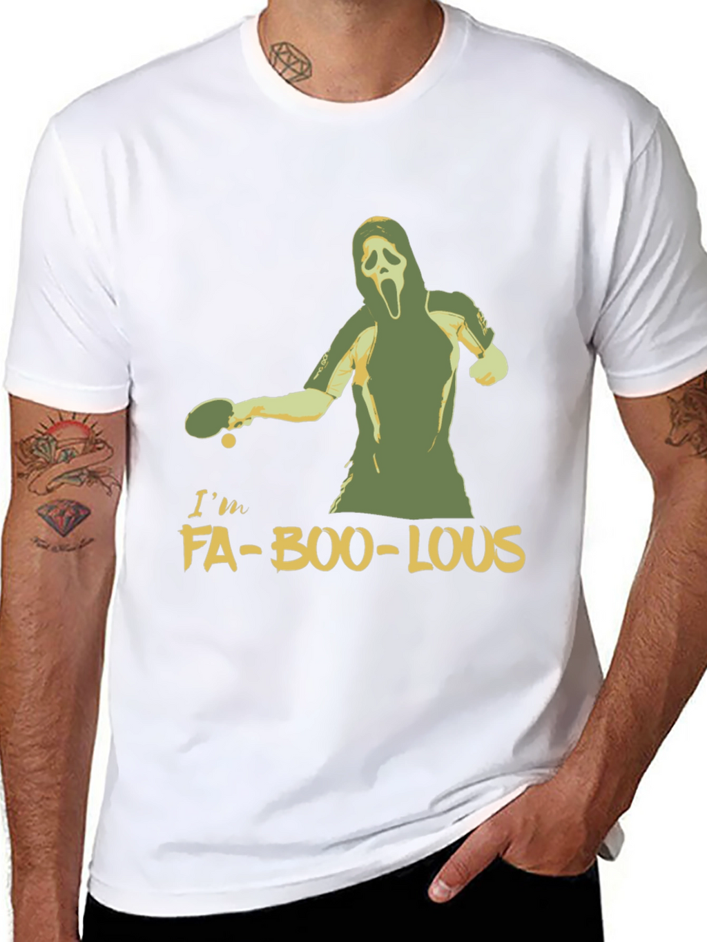 Im Fa-Boo-Lous T-Shirt Ping Pong Halloween Ghost