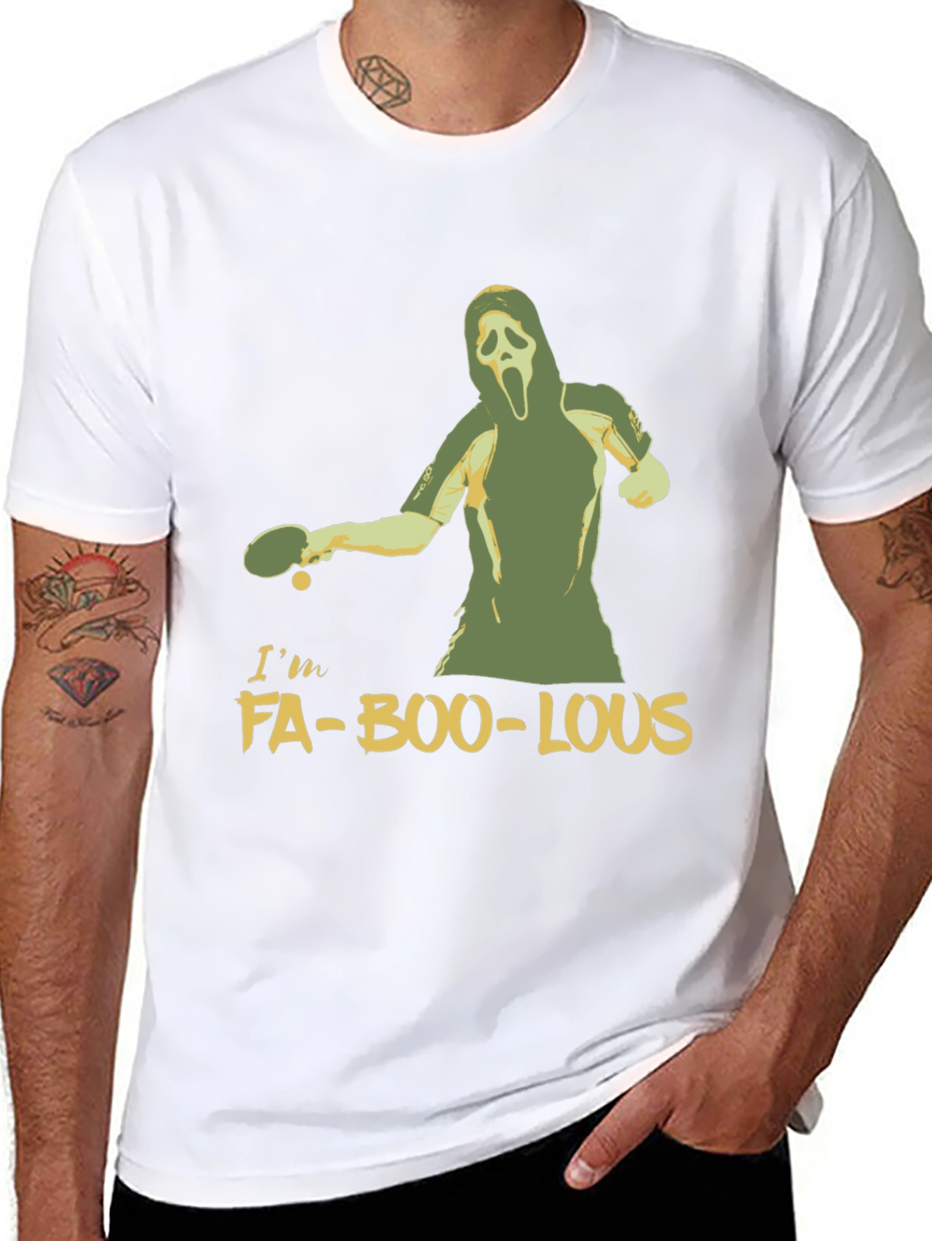 Im Fa-Boo-Lous T-Shirt Ping Pong Halloween Ghost