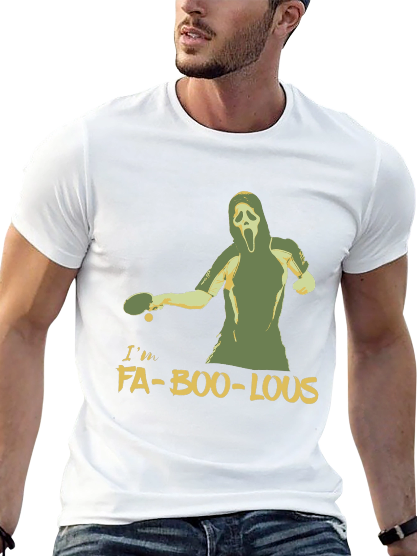Im Fa-Boo-Lous T-Shirt Ping Pong Halloween Ghost