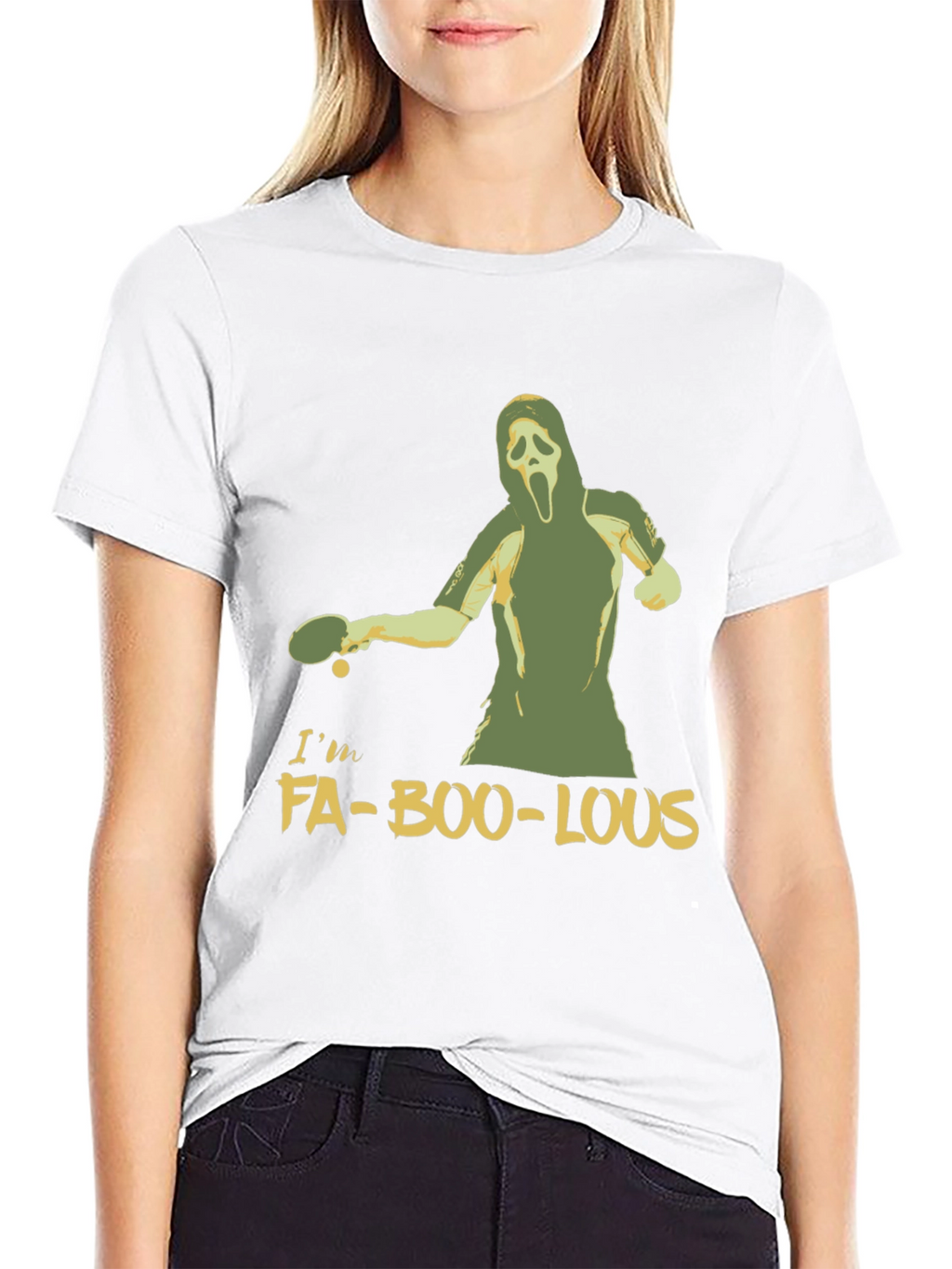Im Fa-Boo-Lous T-Shirt Ping Pong Halloween Ghost