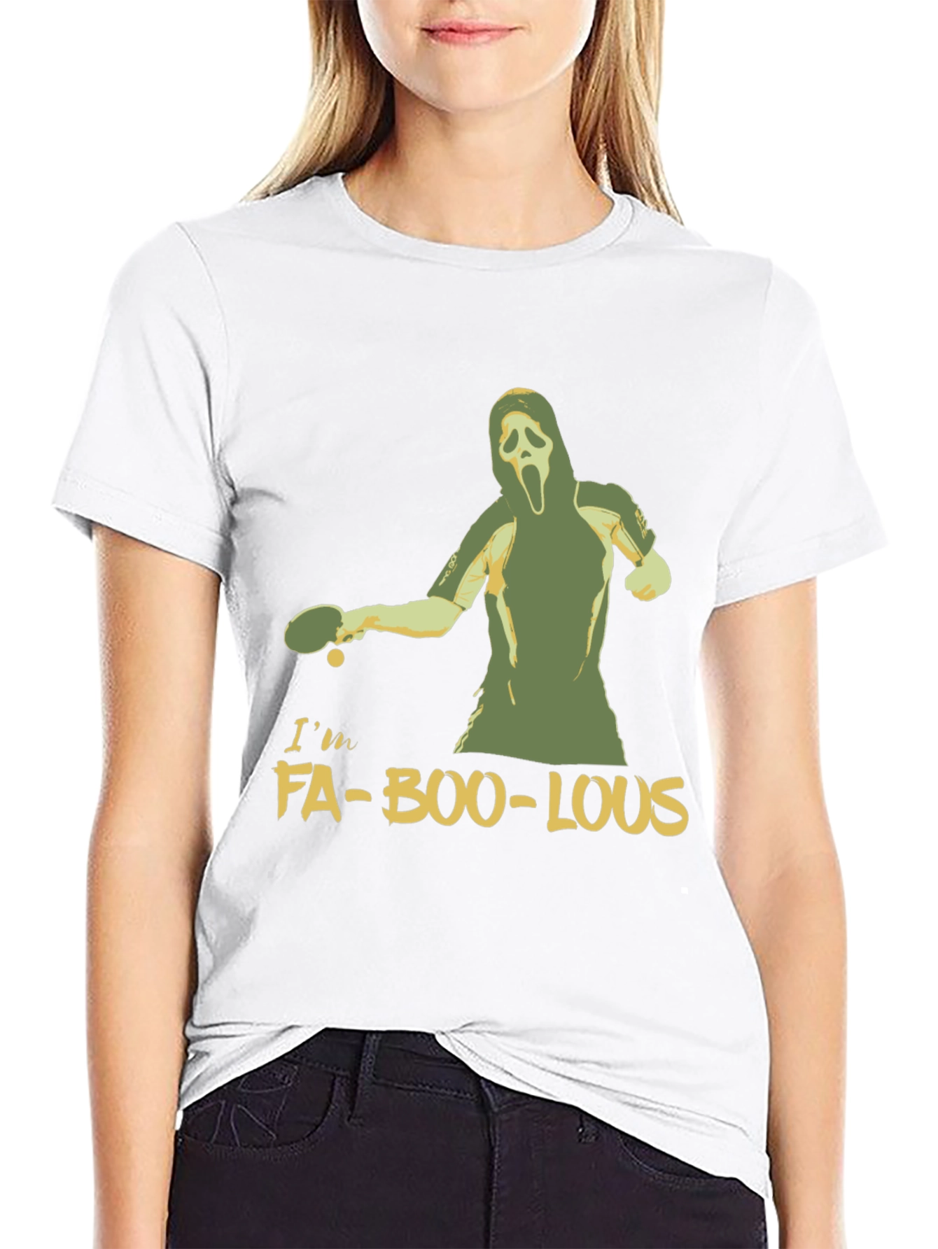 Im Fa-Boo-Lous T-Shirt Ping Pong Halloween Ghost