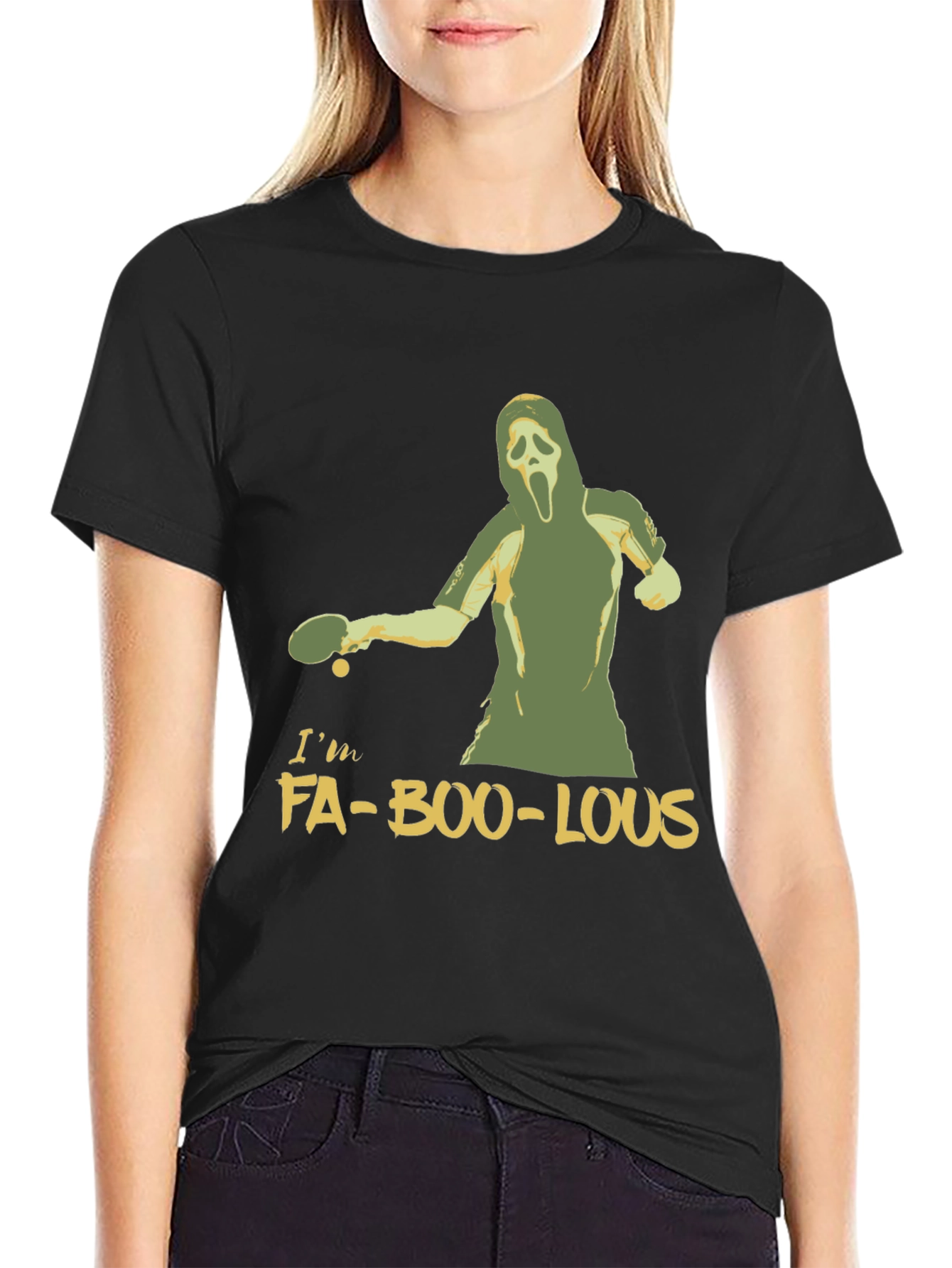 Im Fa-Boo-Lous T-Shirt Ping Pong Halloween Ghost