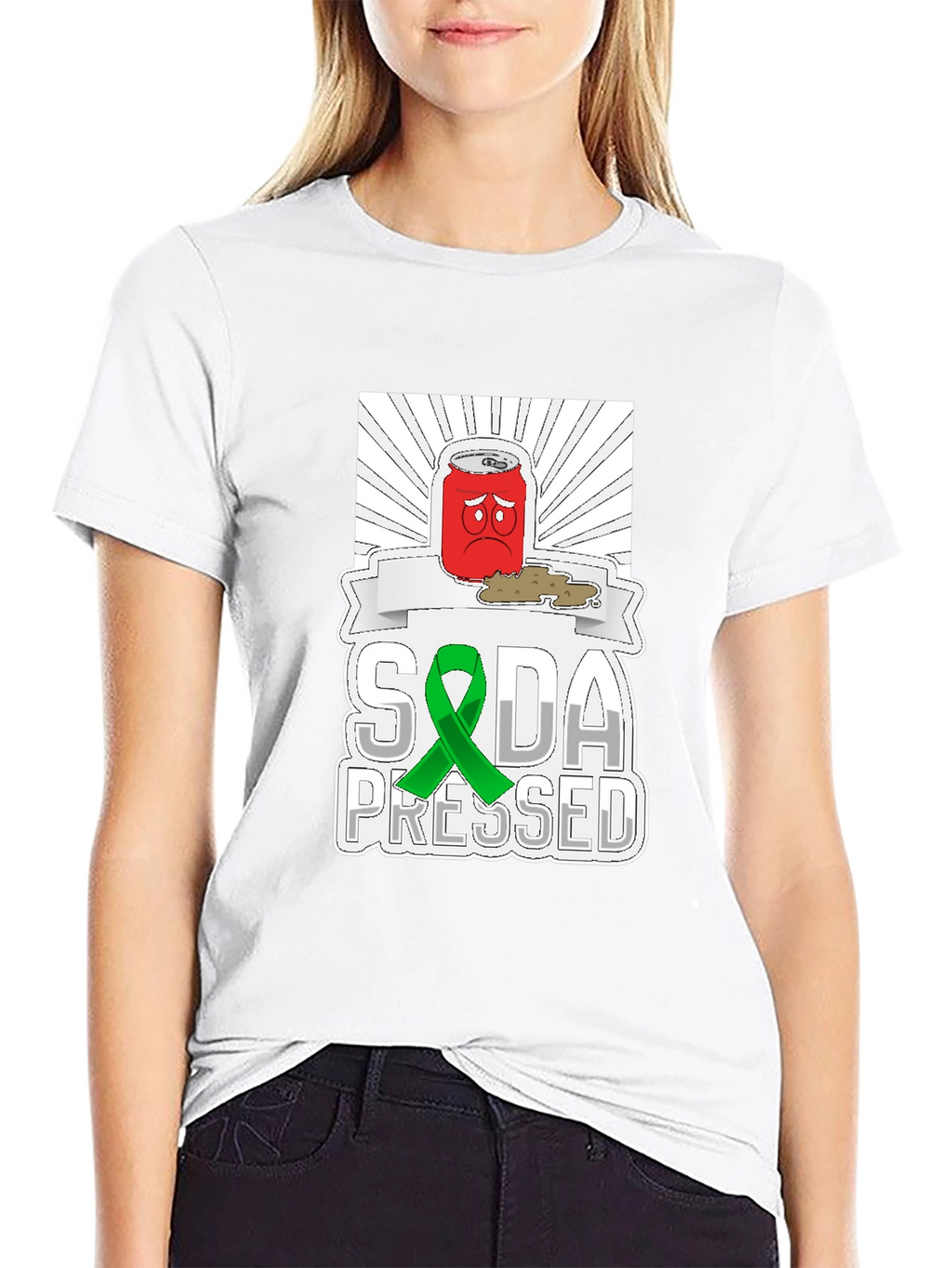 Soda Pressed Graphic Tee - Black Cotton T-Shirt