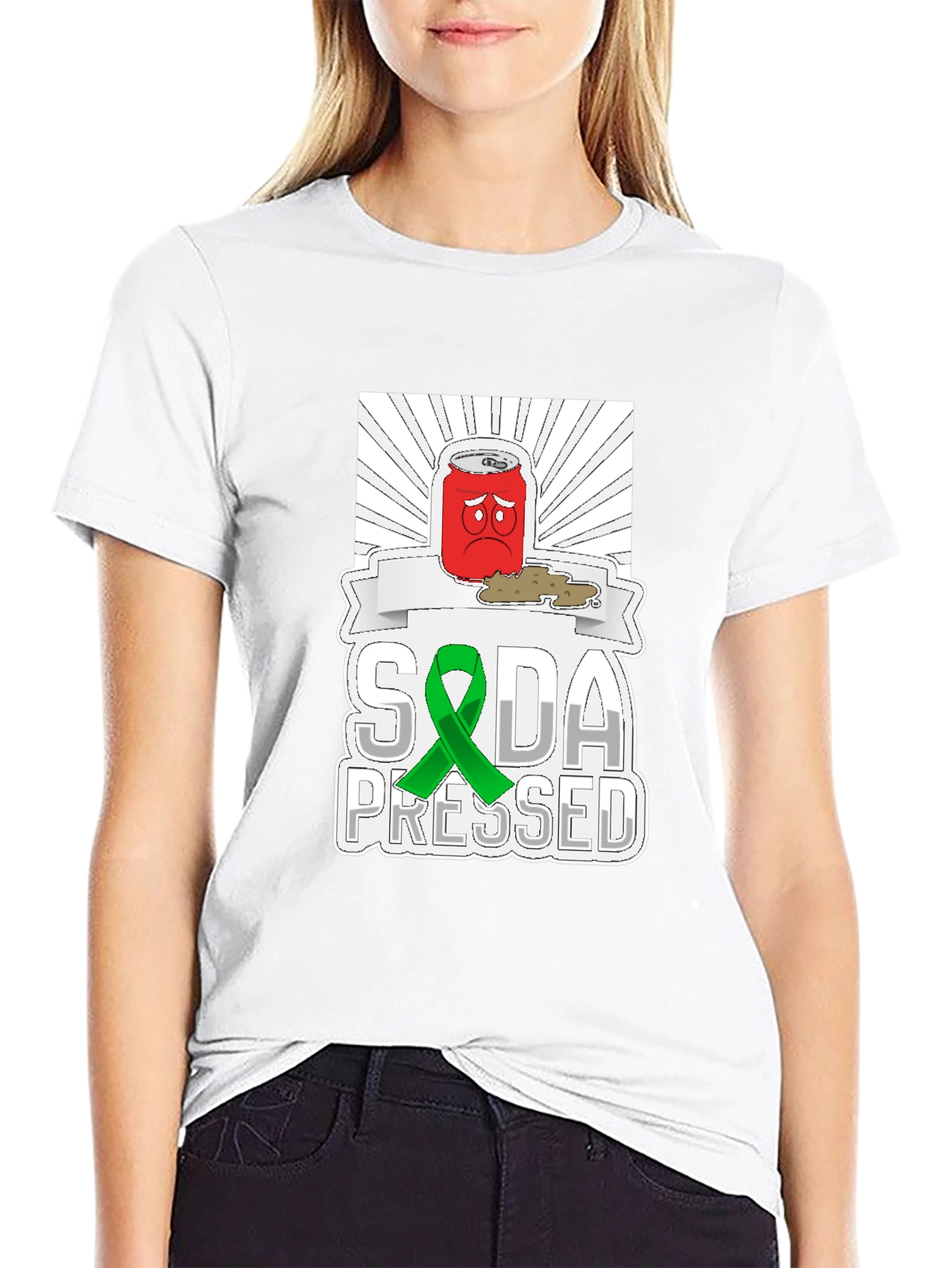 Soda Pressed Graphic Tee - Black Cotton T-Shirt