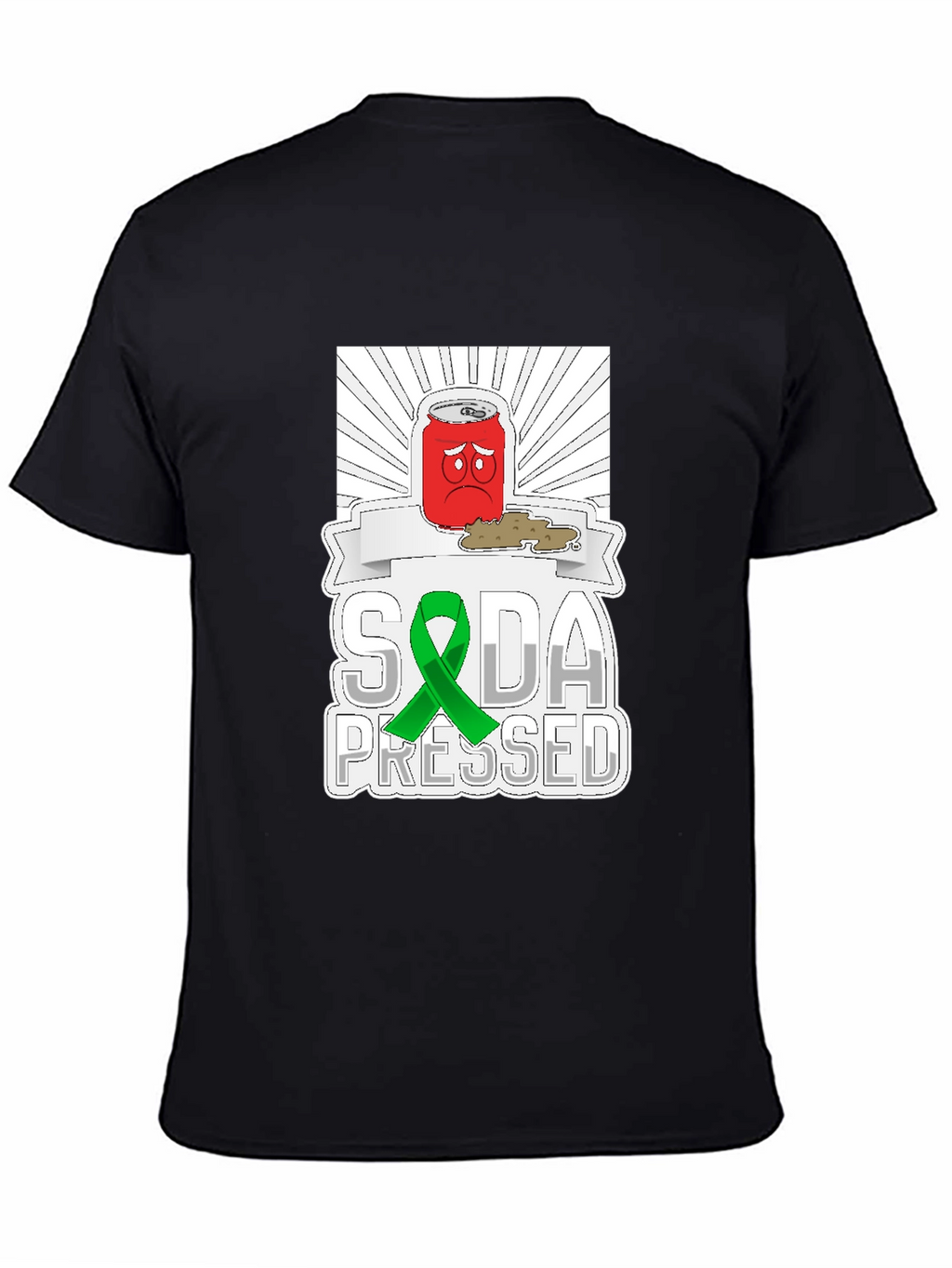 Soda Pressed Graphic Tee - Black Cotton T-Shirt