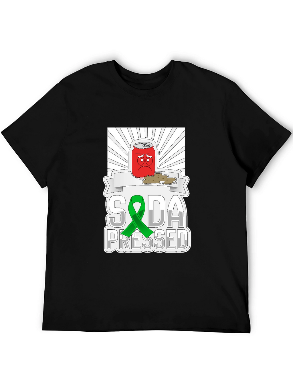 Soda Pressed Graphic Tee - Black Cotton T-Shirt