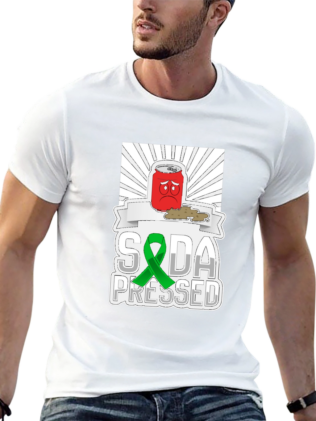 Soda Pressed Graphic Tee - Black Cotton T-Shirt