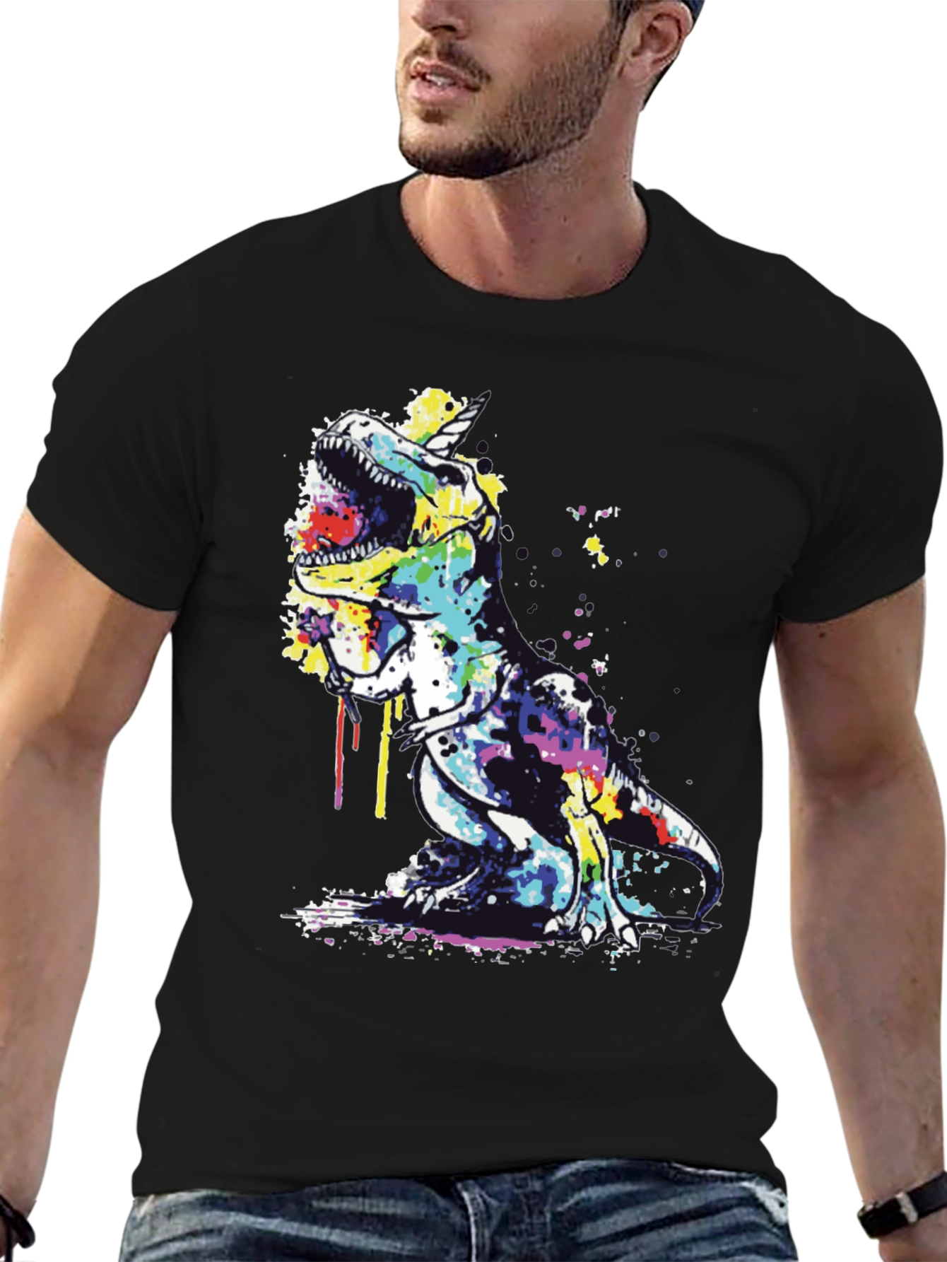 Colorful Dino T-Rex T-Shirt