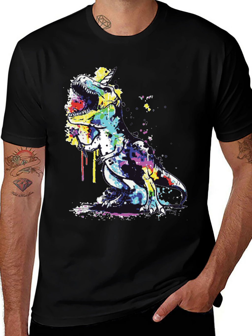 Colorful Dino T-Rex T-Shirt