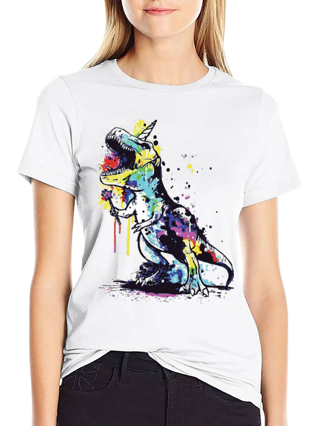 Colorful Dino T-Rex T-Shirt