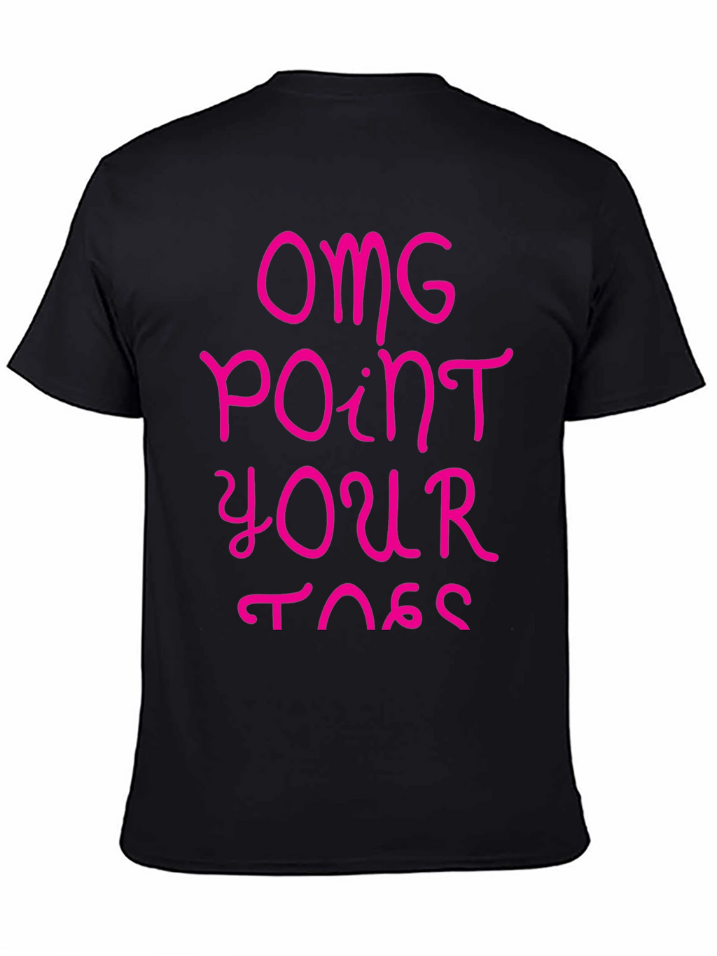 OMG Point Your Toes Black Graphic Tee