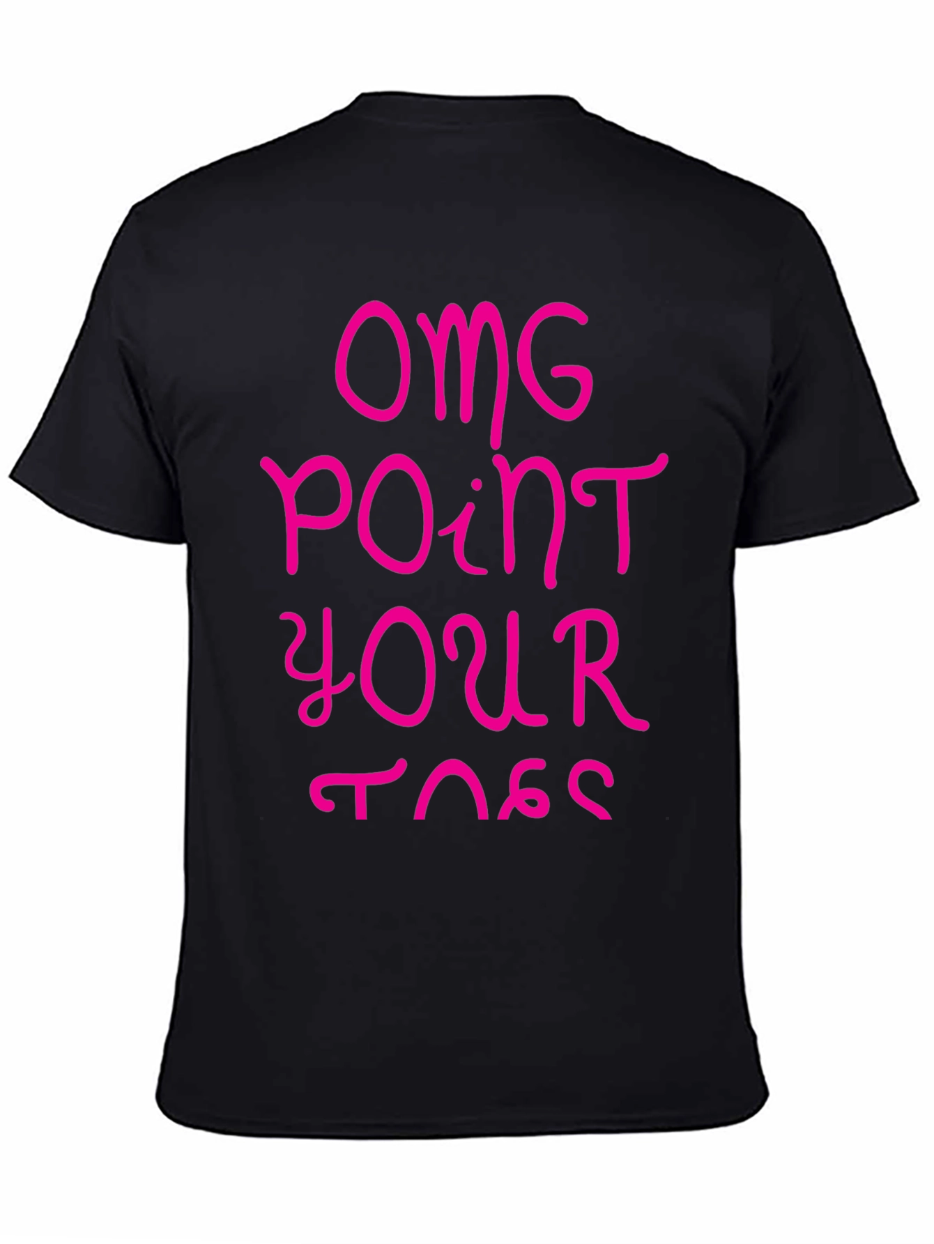 OMG Point Your Toes Black Graphic Tee