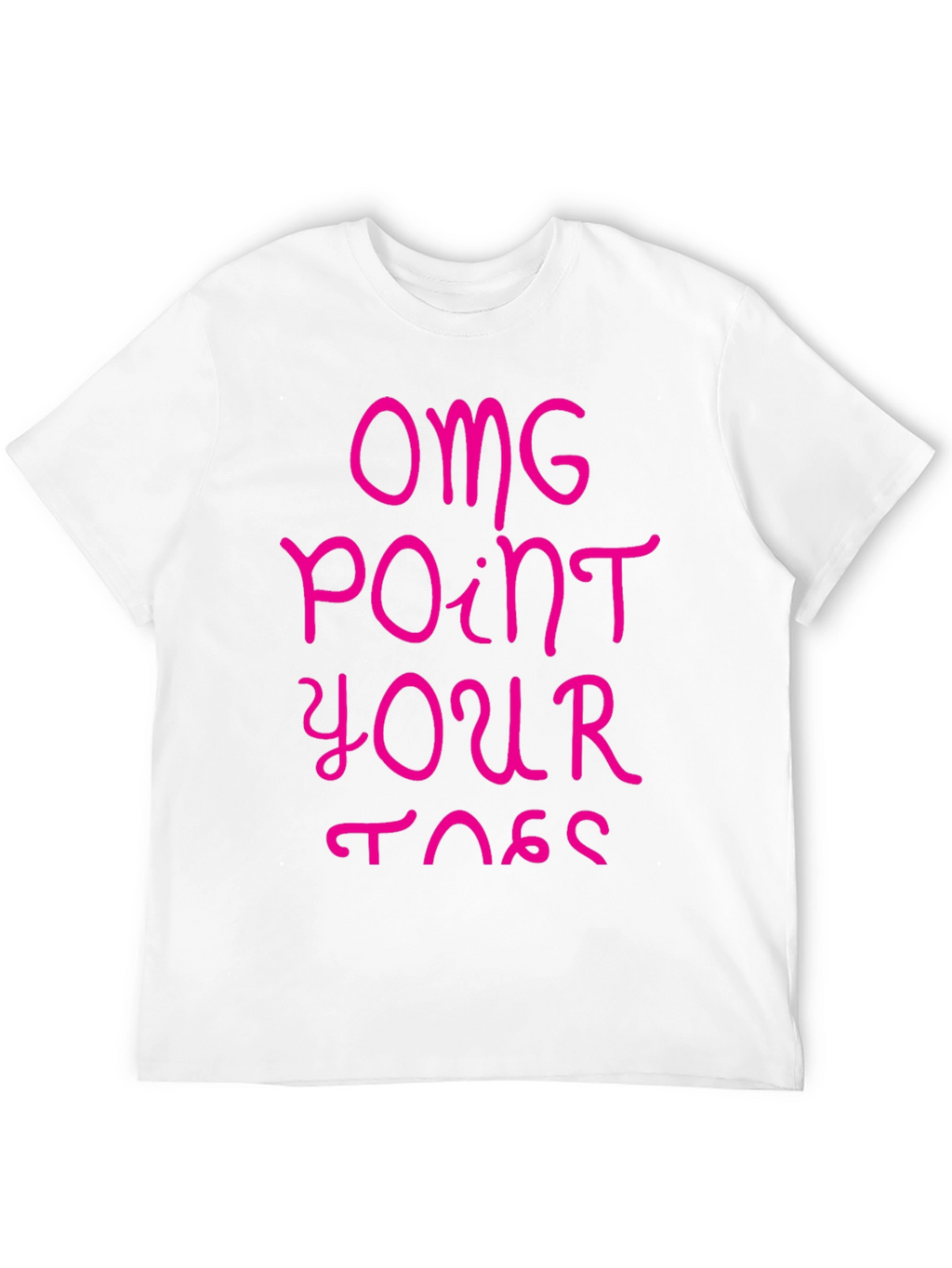OMG Point Your Toes Black Graphic Tee