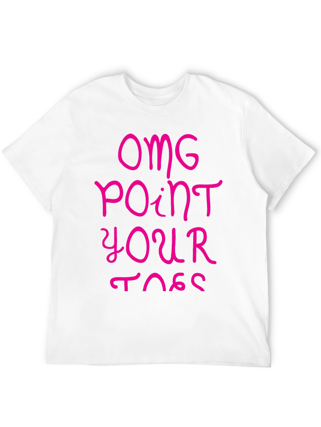 OMG Point Your Toes Black Graphic Tee