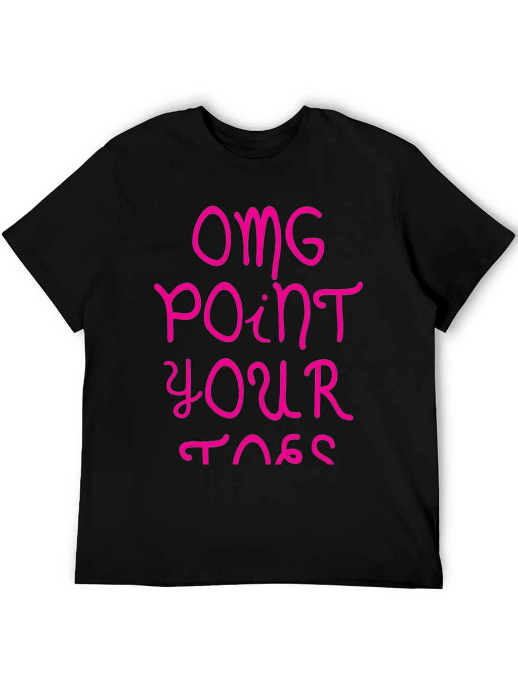 OMG Point Your Toes Black Graphic Tee