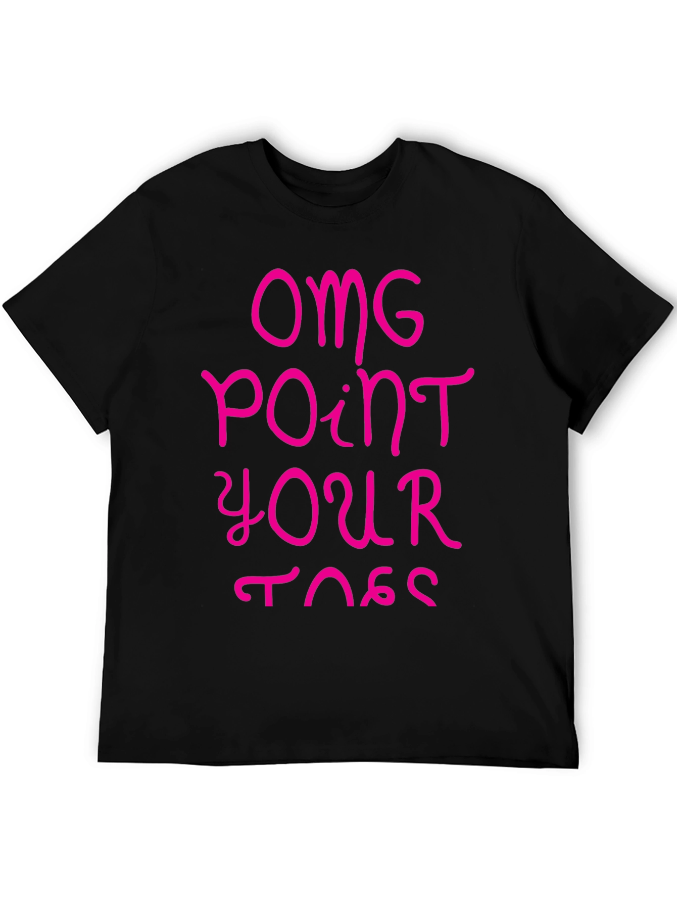 OMG Point Your Toes Black Graphic Tee