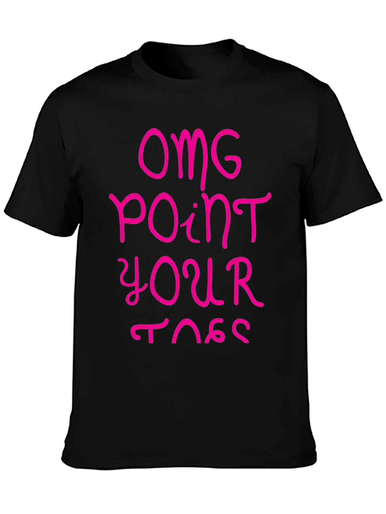 OMG Point Your Toes Black Graphic Tee
