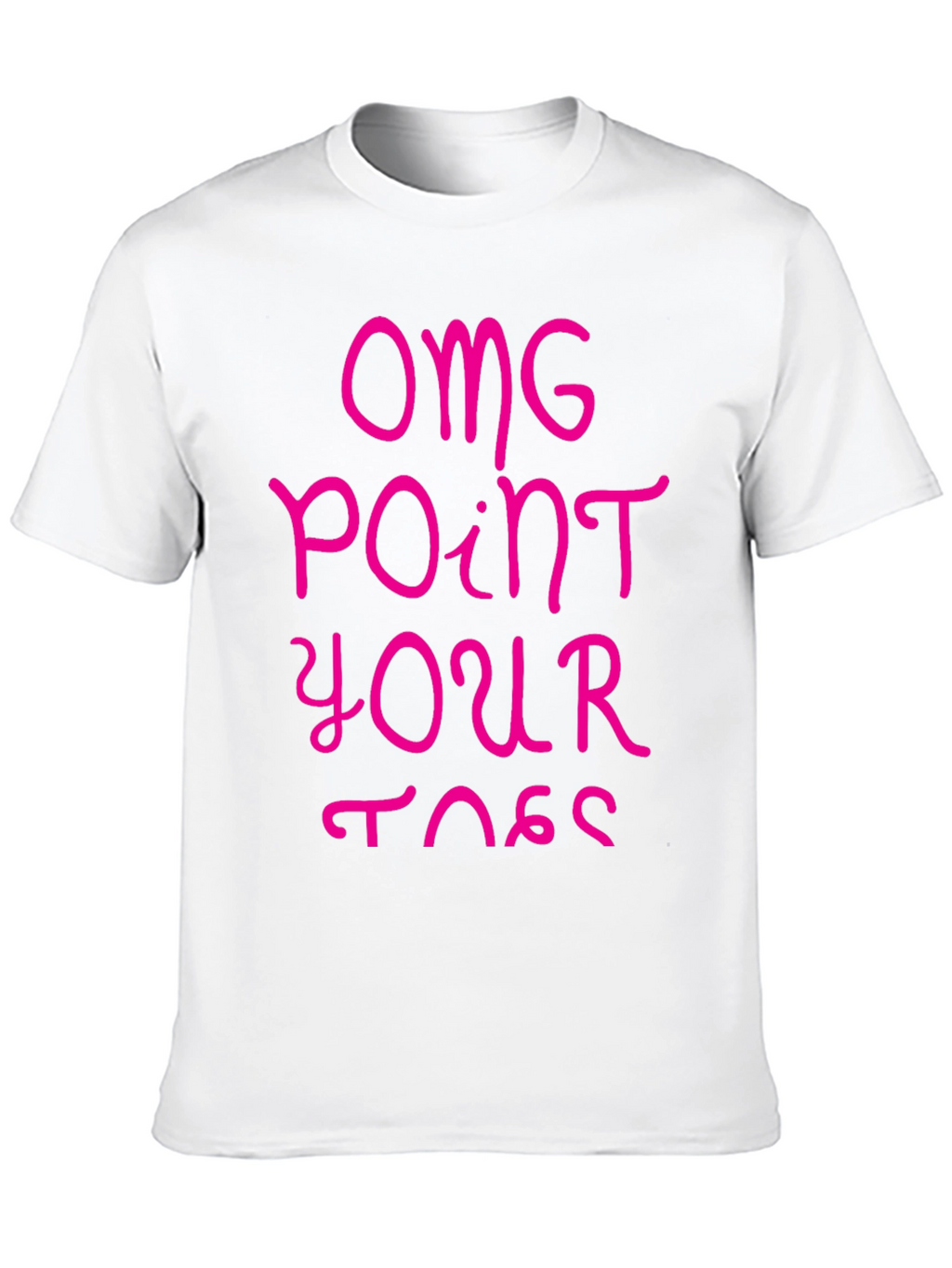 OMG Point Your Toes Black Graphic Tee