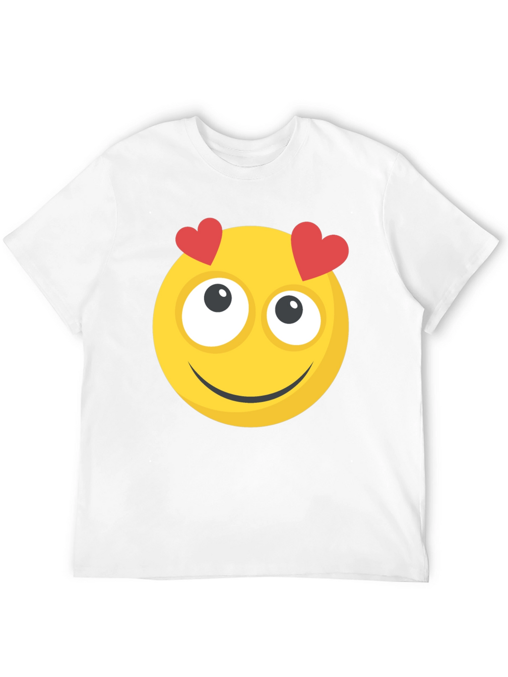 Emoji Heart Eyes Graphic Tee - Black
