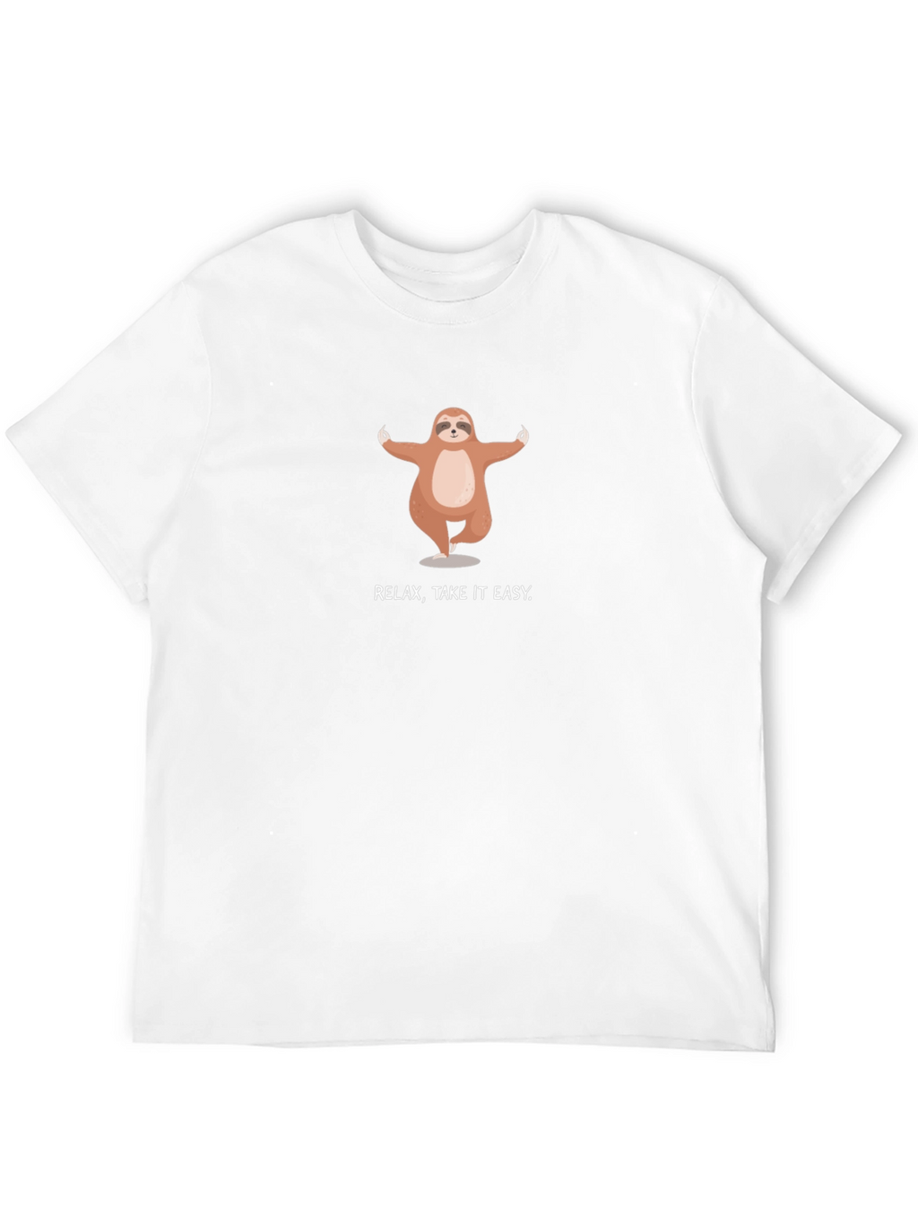 Relax Take It Easy Sloth Black T-Shirt