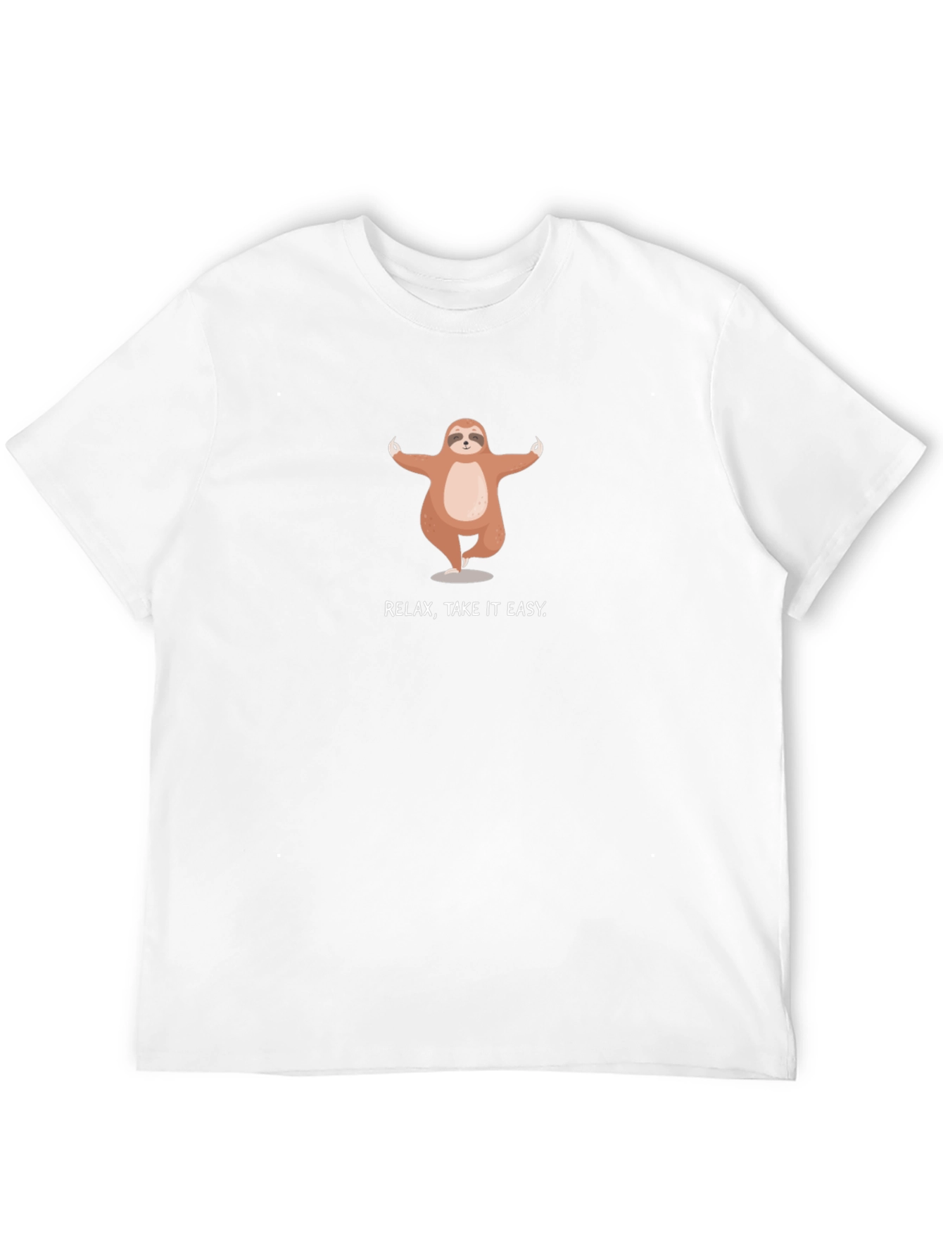 Relax Take It Easy Sloth Black T-Shirt