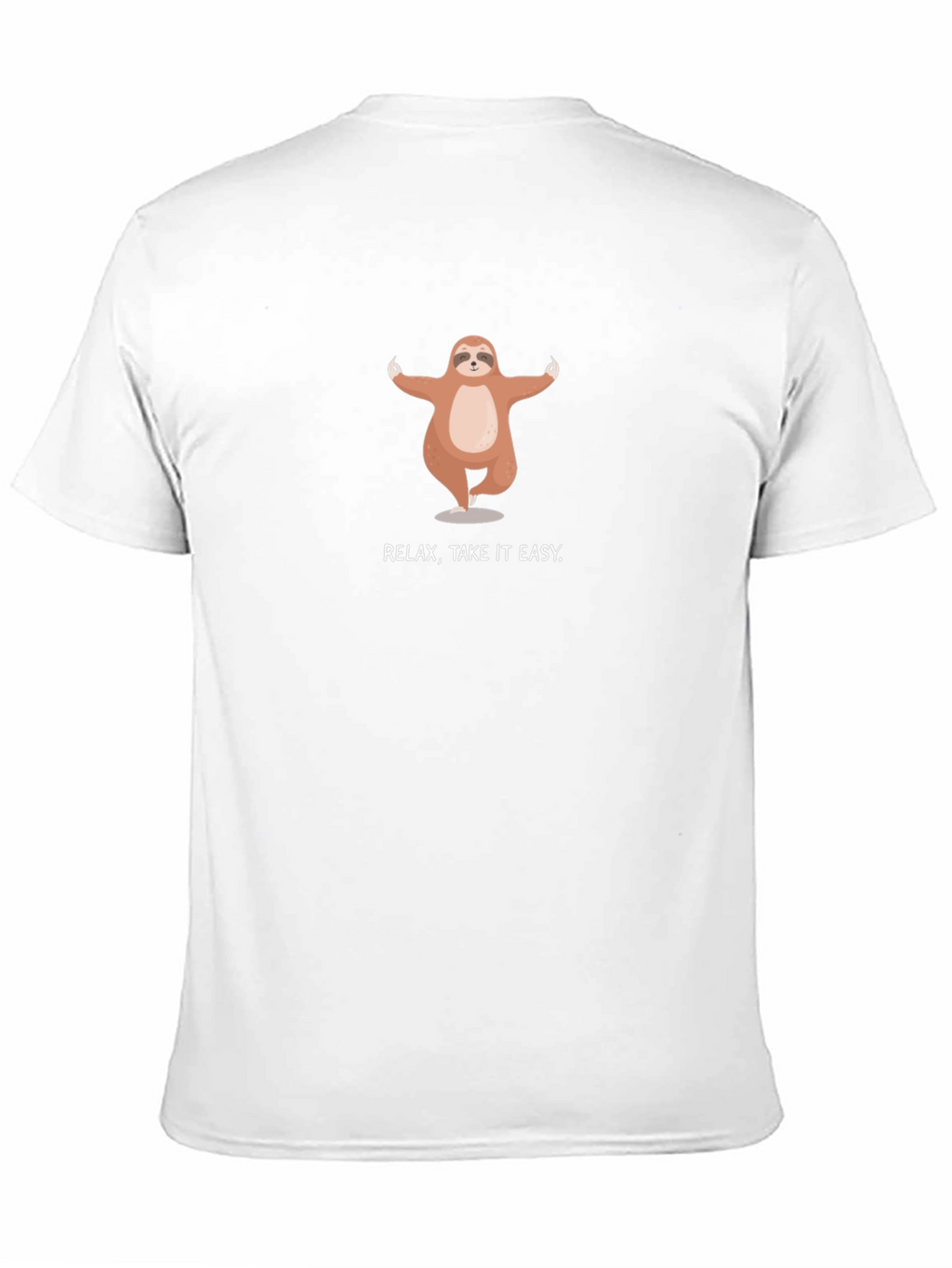 Relax Take It Easy Sloth Black T-Shirt