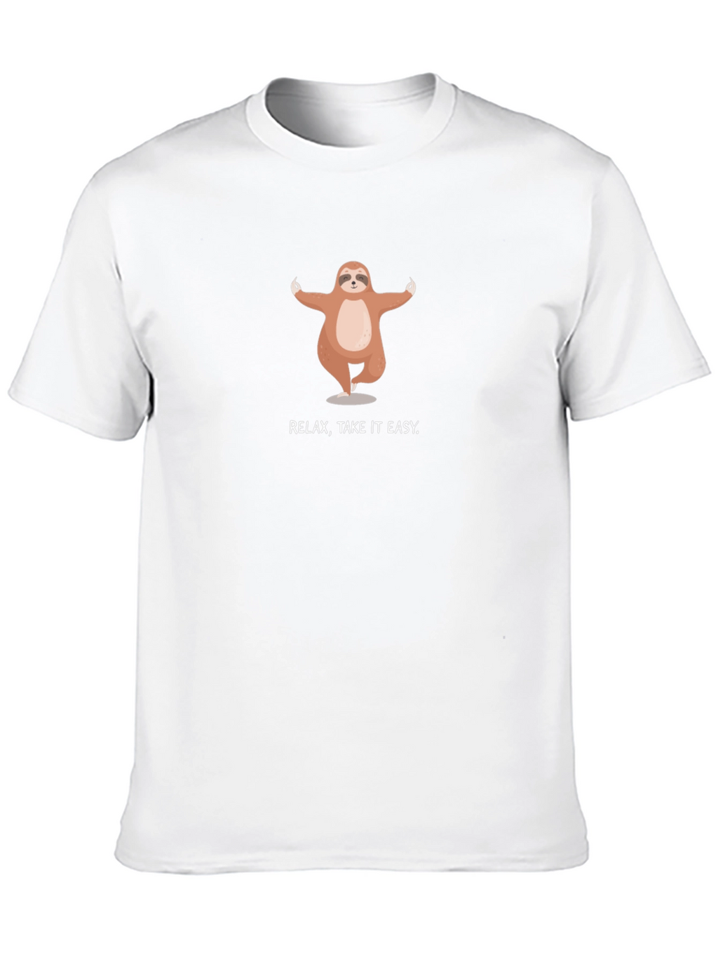 Relax Take It Easy Sloth Black T-Shirt