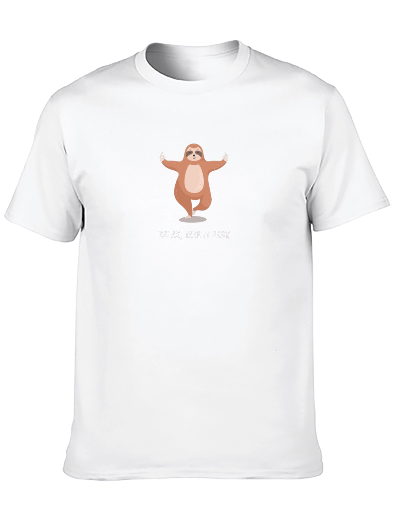 Relax Take It Easy Sloth Black T-Shirt