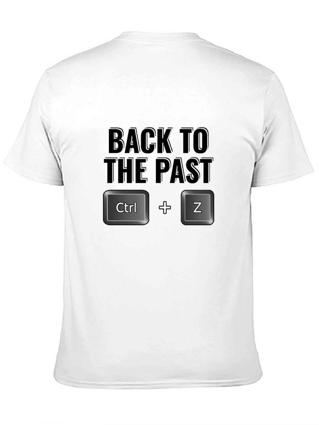 Back to the Past Ctrl+Z Black T-Shirt