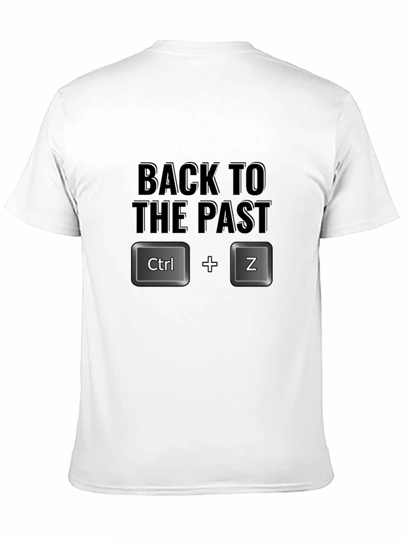 Back to the Past Ctrl+Z Black T-Shirt