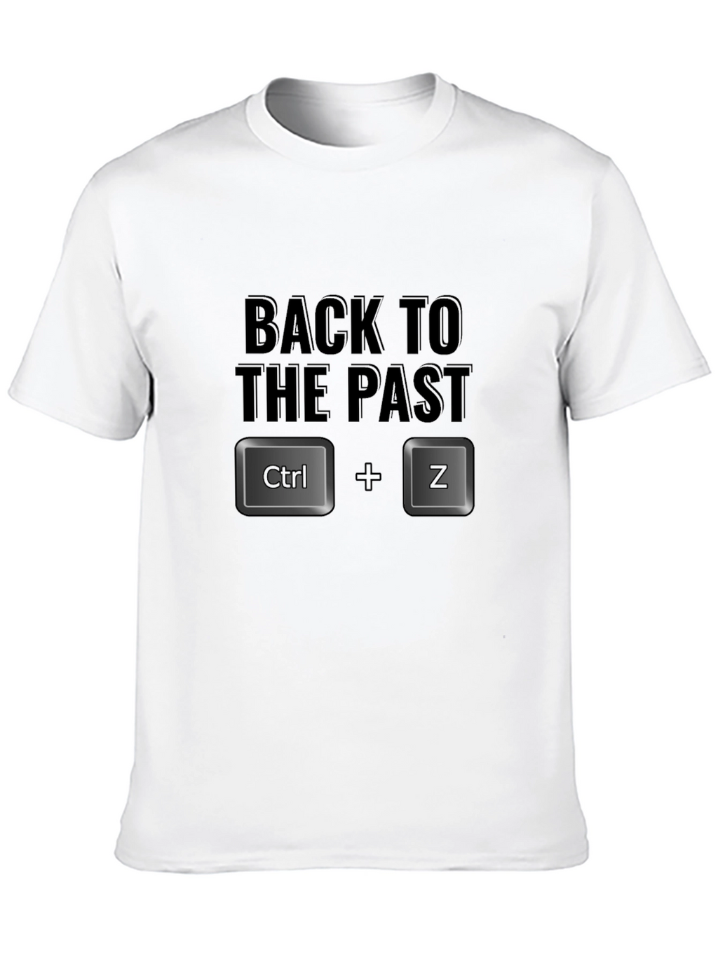 Back to the Past Ctrl+Z Black T-Shirt