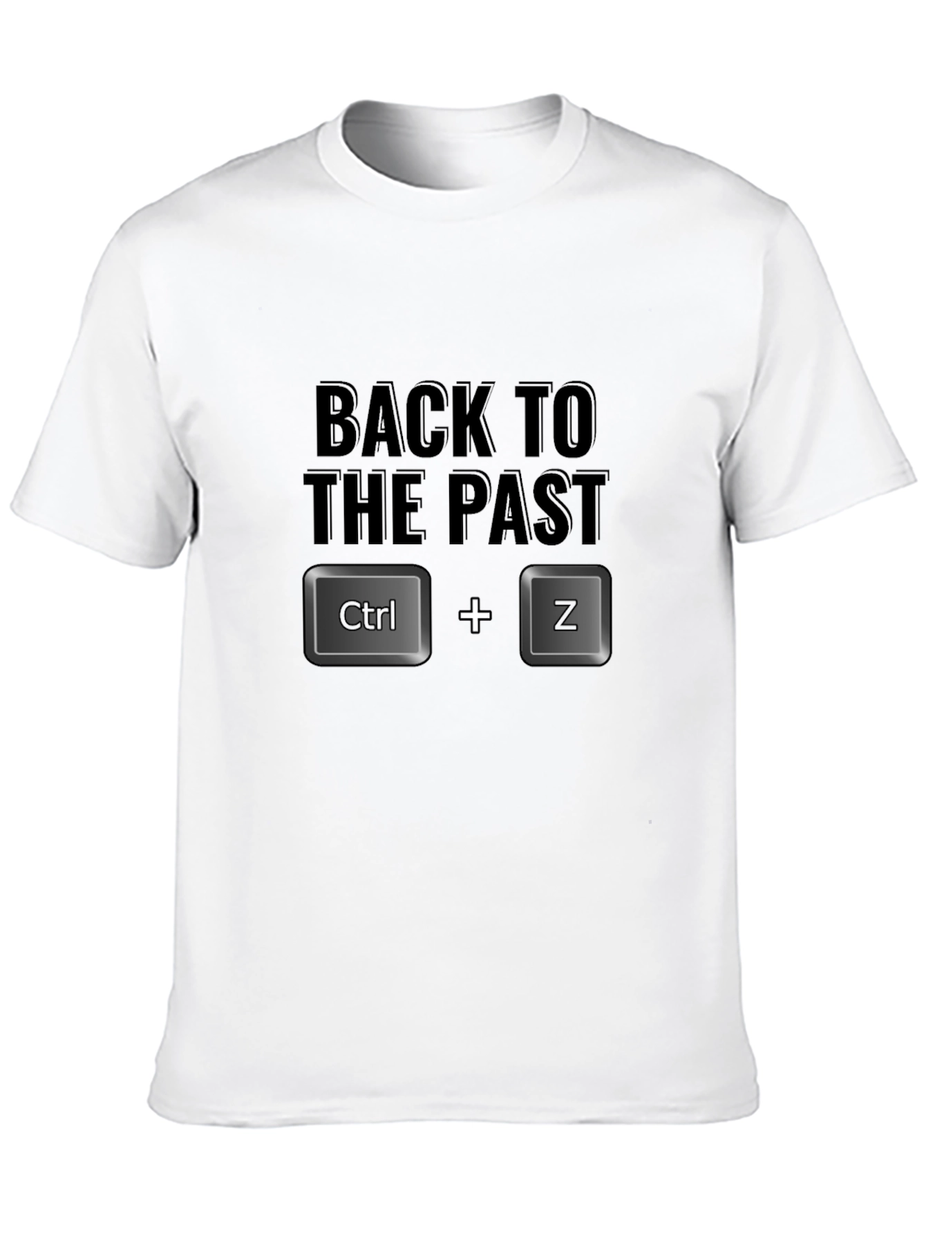 Back to the Past Ctrl+Z Black T-Shirt