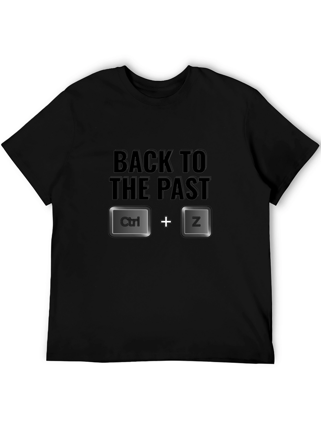 Back to the Past Ctrl+Z Black T-Shirt
