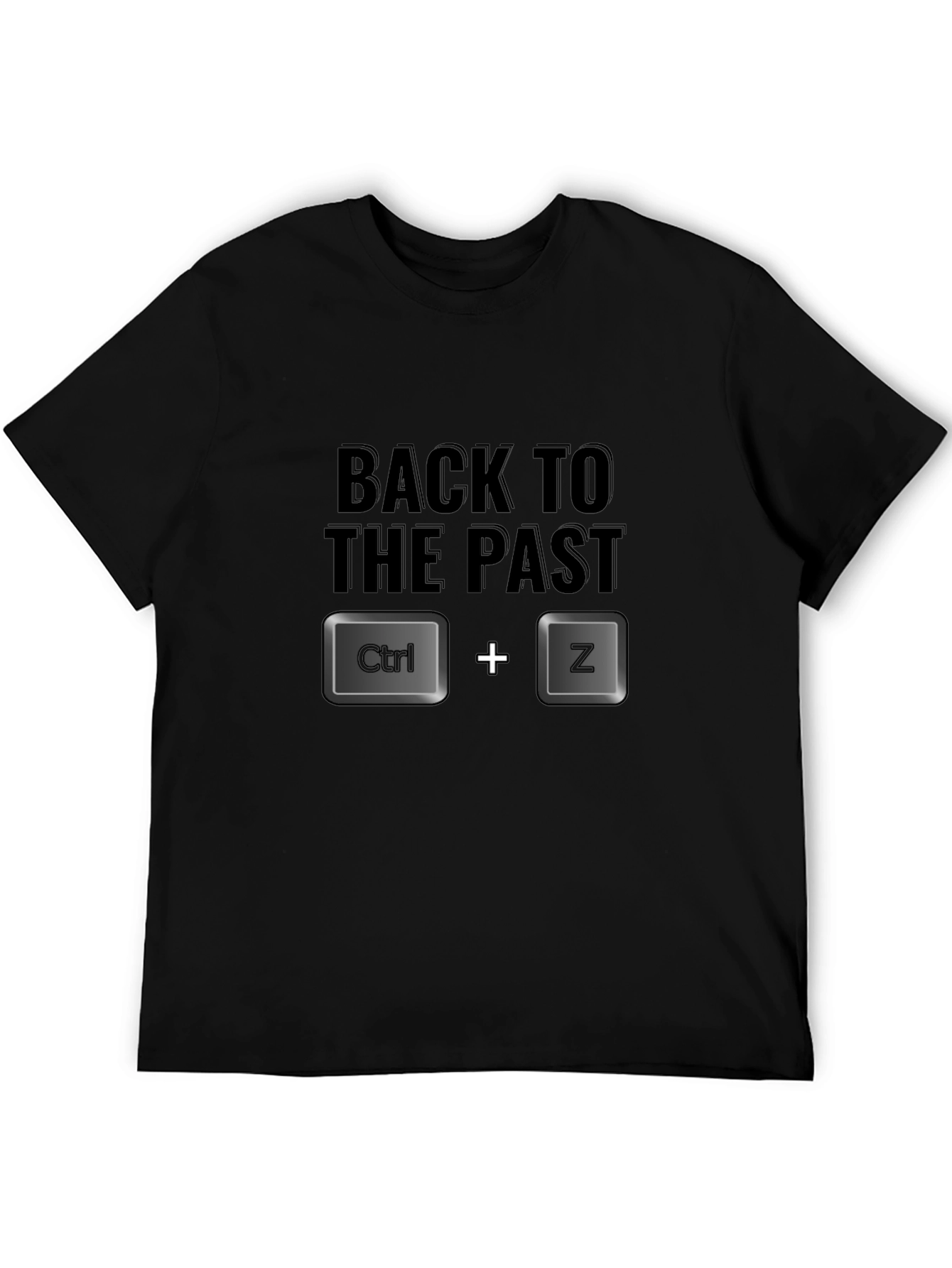 Back to the Past Ctrl+Z Black T-Shirt