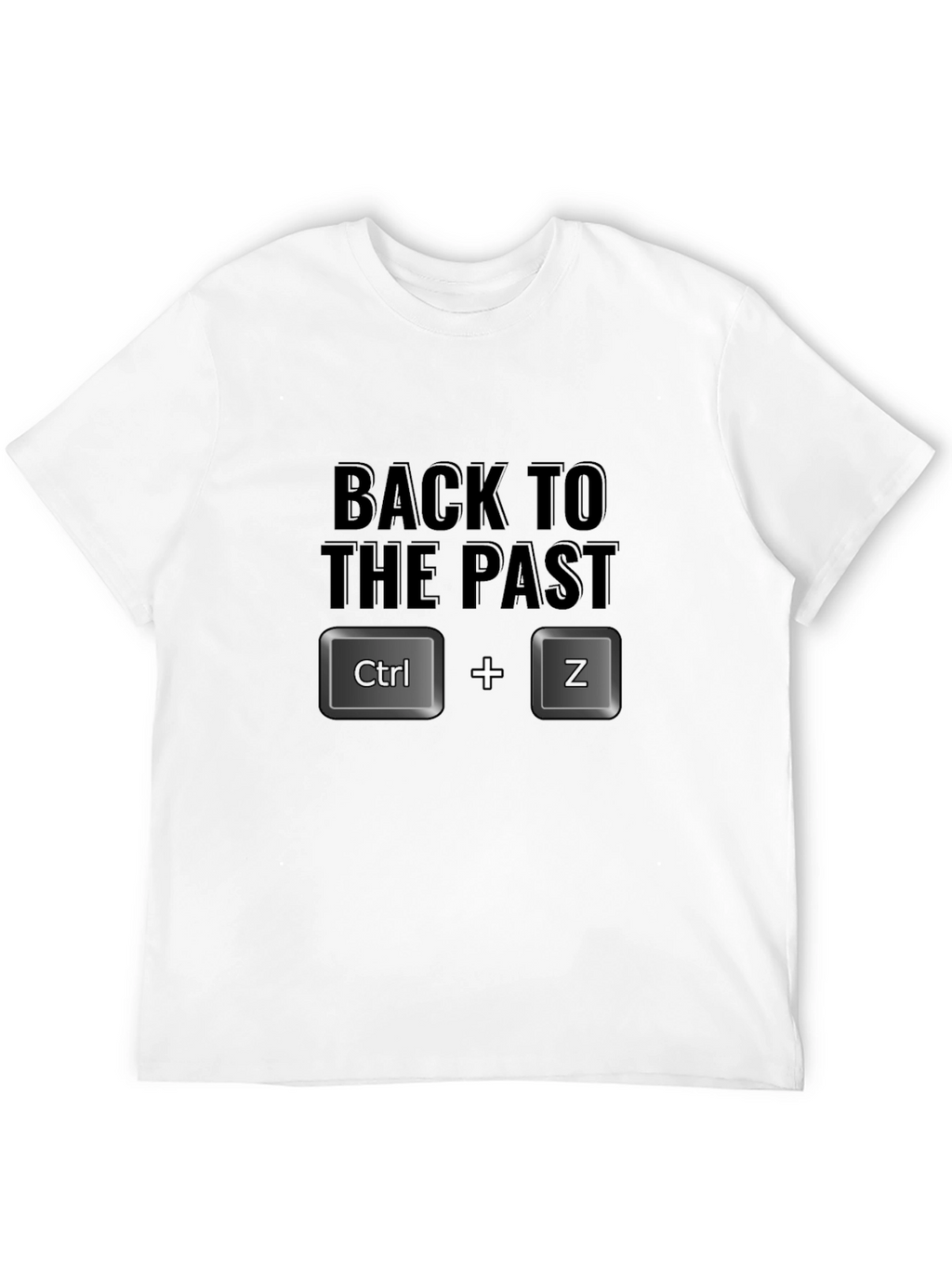 Back to the Past Ctrl+Z Black T-Shirt