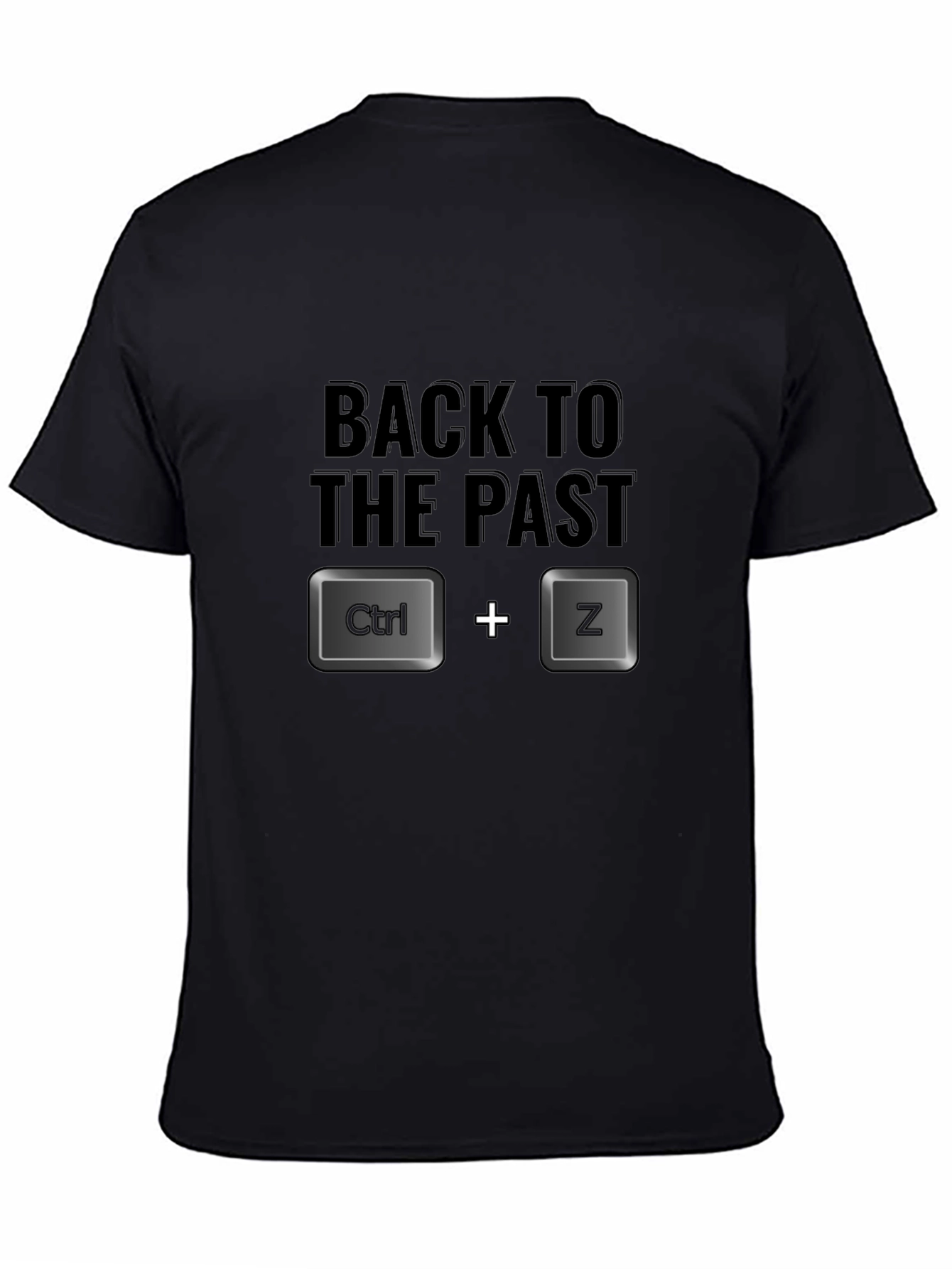 Back to the Past Ctrl+Z Black T-Shirt