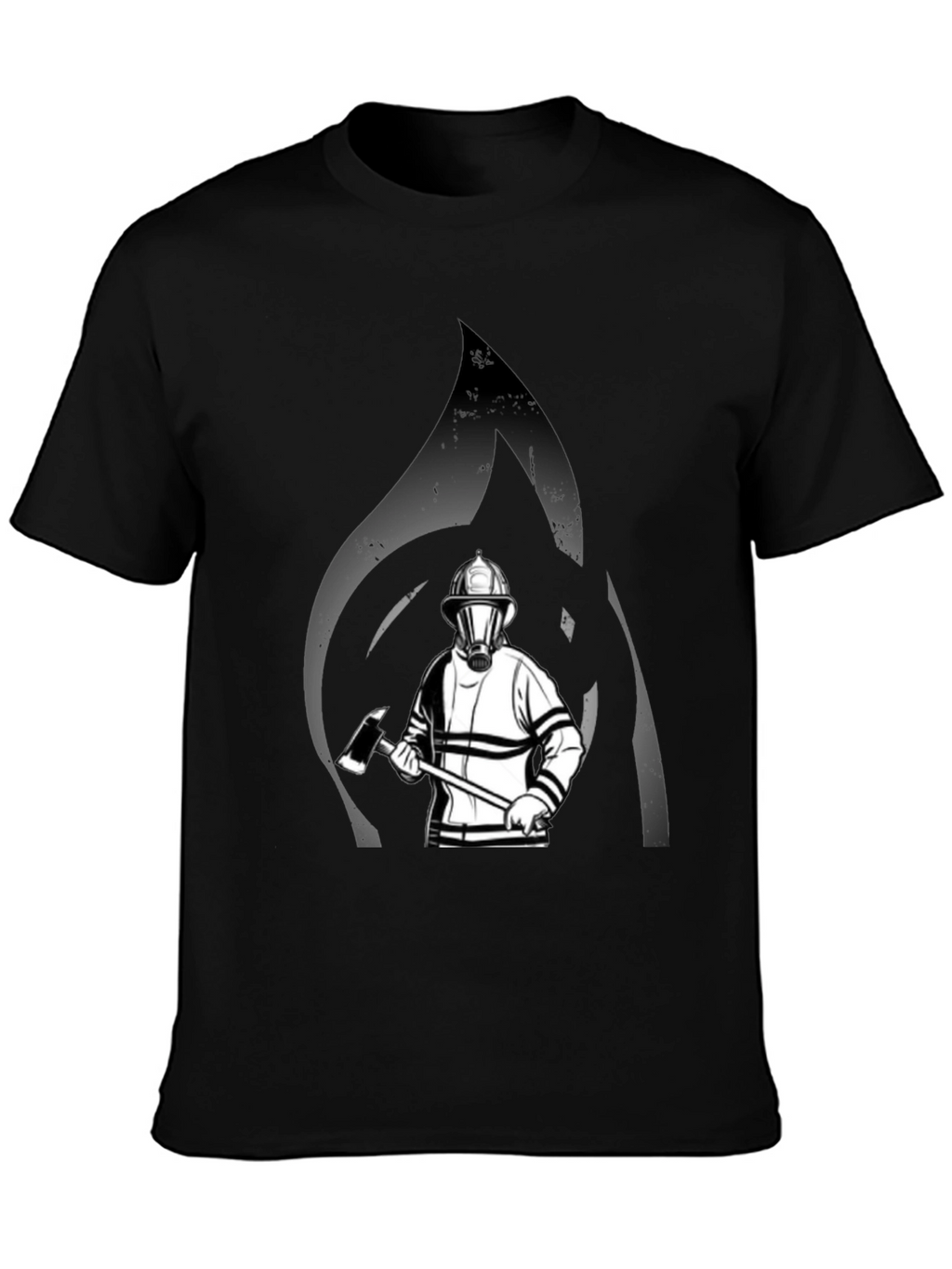 Firefighter Graphic T-Shirt - Black