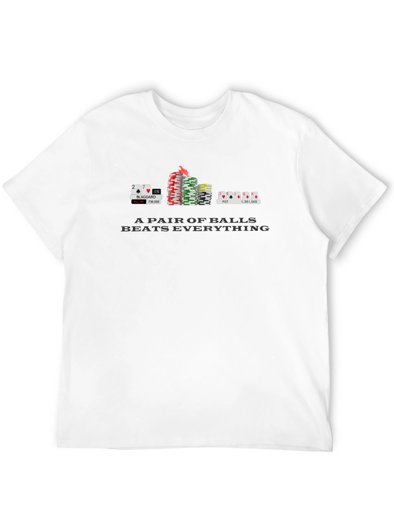 Poker Balls T-Shirt Funny Gambling Graphic Tee
