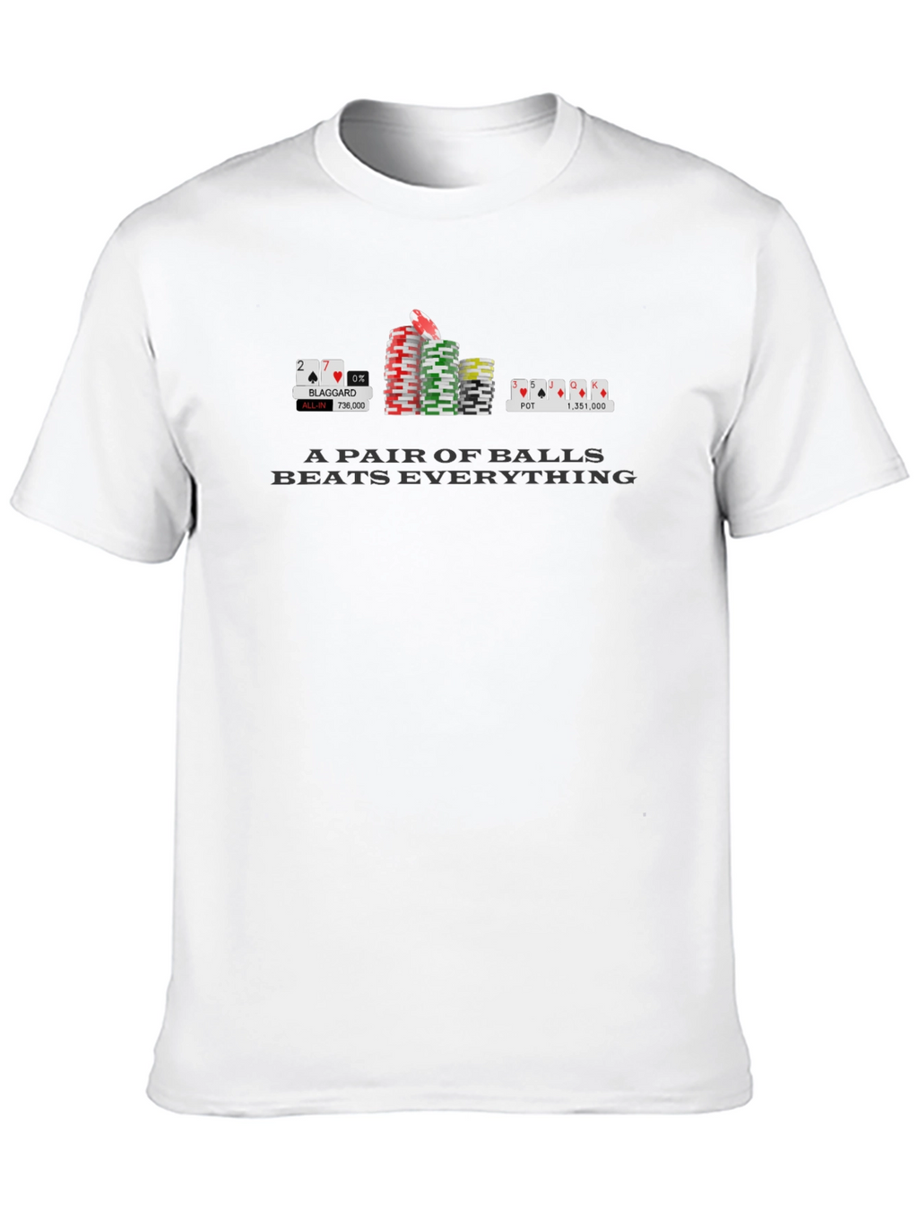 Poker Balls T-Shirt Funny Gambling Graphic Tee