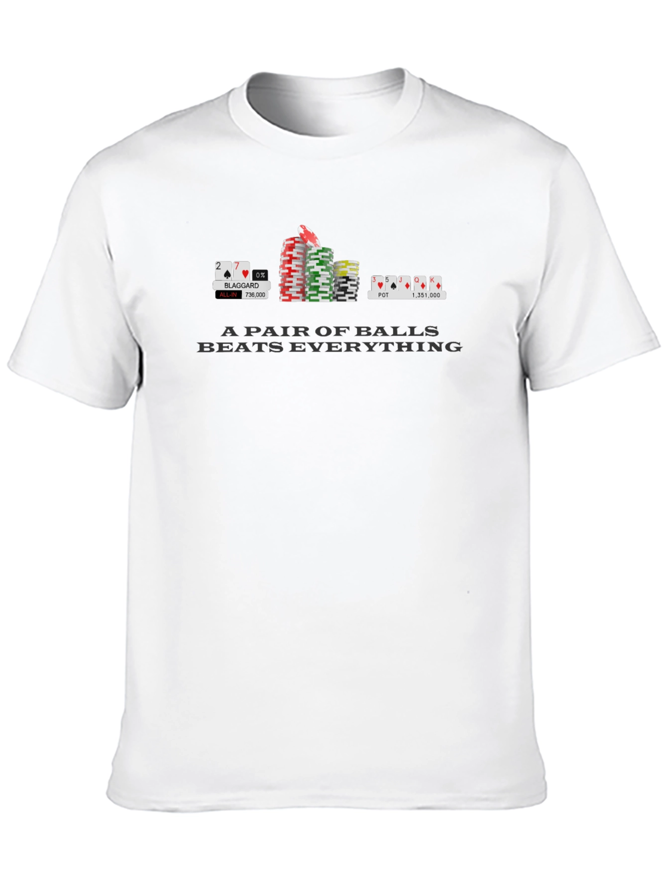 Poker Balls T-Shirt Funny Gambling Graphic Tee