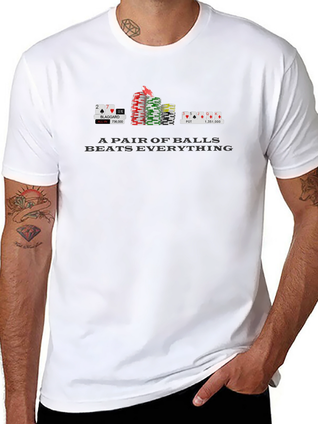 Poker Balls T-Shirt Funny Gambling Graphic Tee
