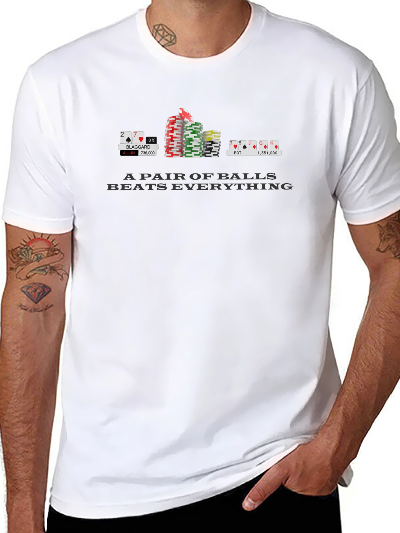 Poker Balls T-Shirt Funny Gambling Graphic Tee