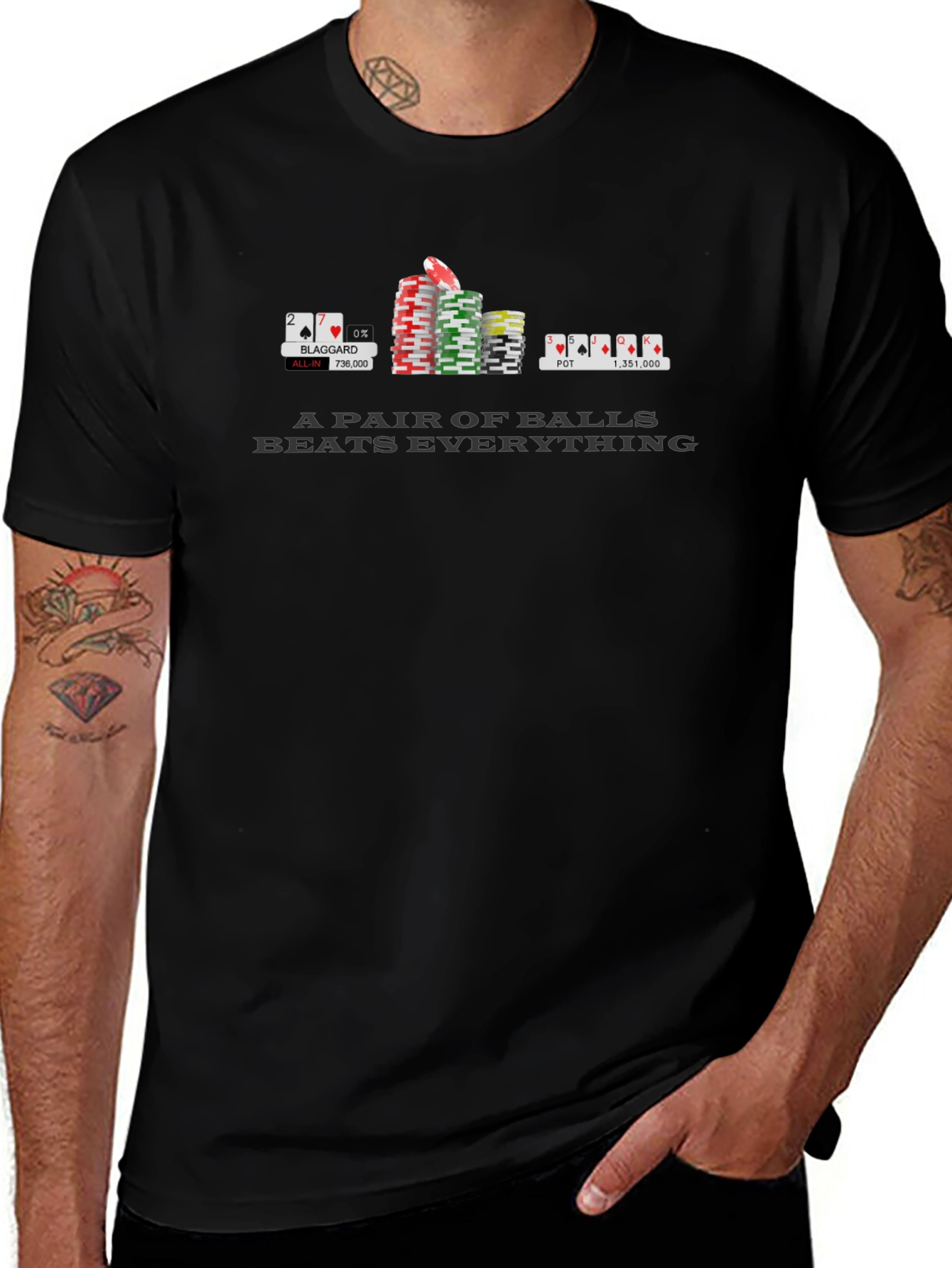 Poker Balls T-Shirt Funny Gambling Graphic Tee
